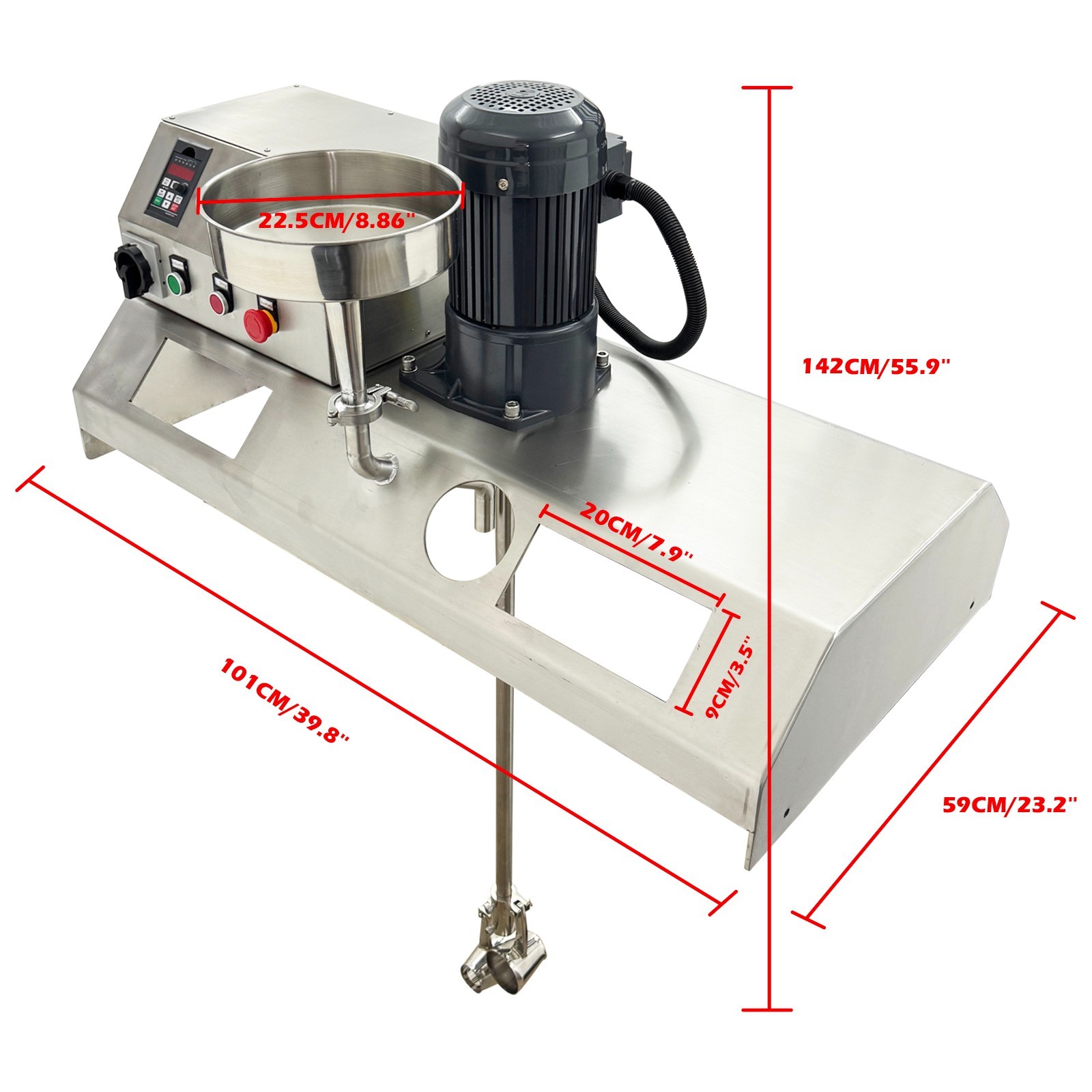 110V IBC Tote Mixer Agitator Electric Agitator for Paint Mixing Variable Speed