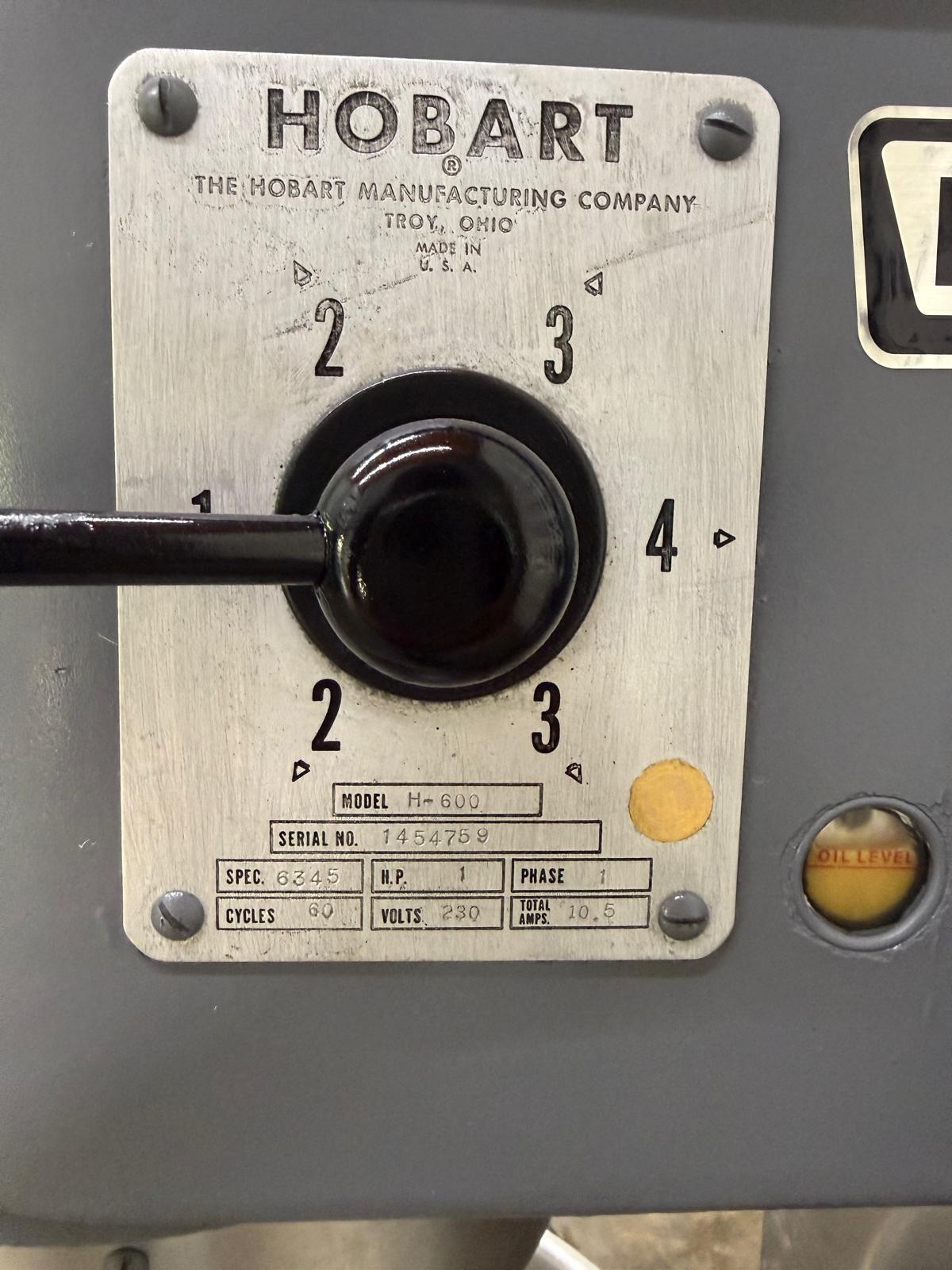 Hobart H-600 Industrial Planetary Mixer (60 Quarts), Single-Phase, Complete Kit