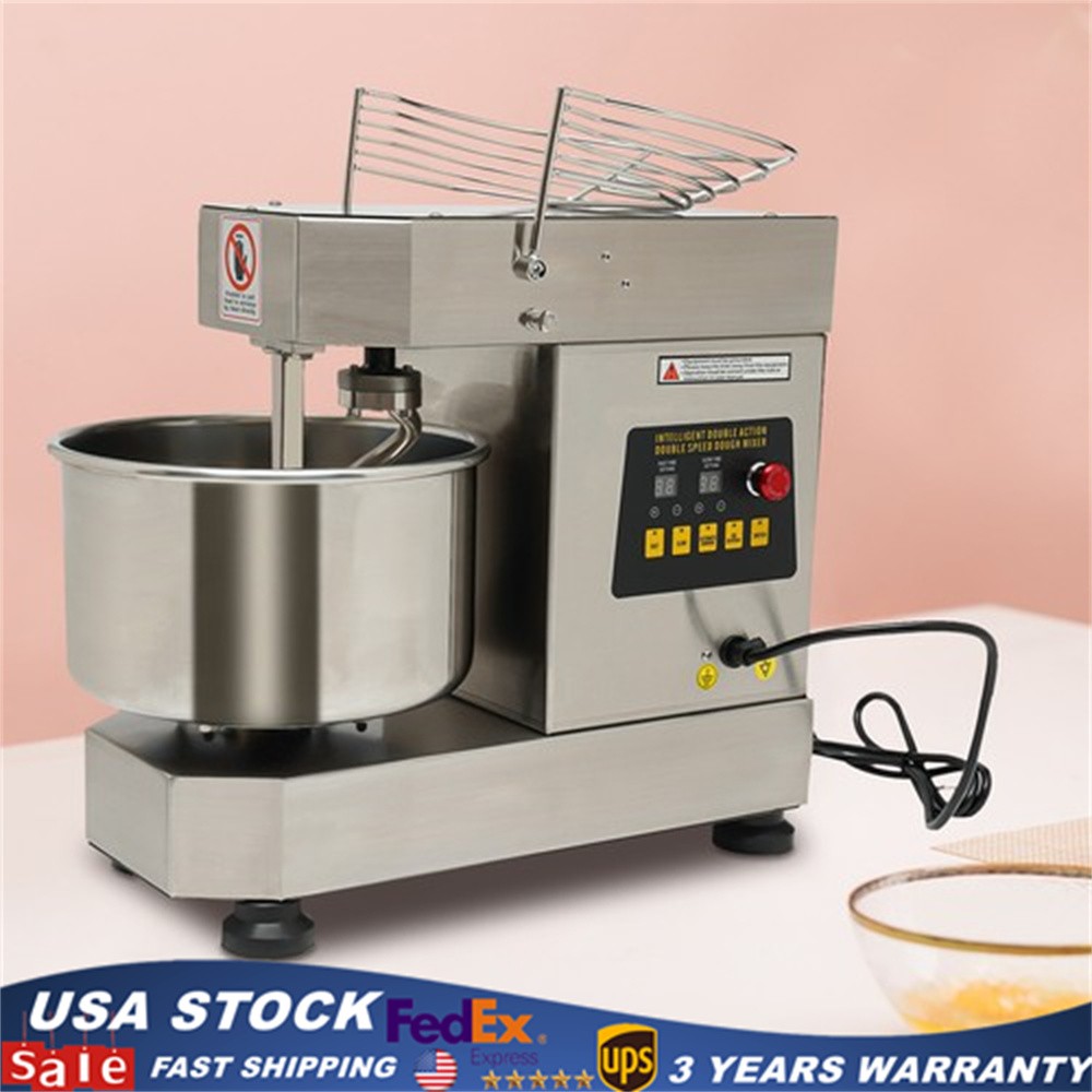 10L 2-Speed Commercial Food Mixer Electric Dough Mixer Pizza Bakery Mixer 750W