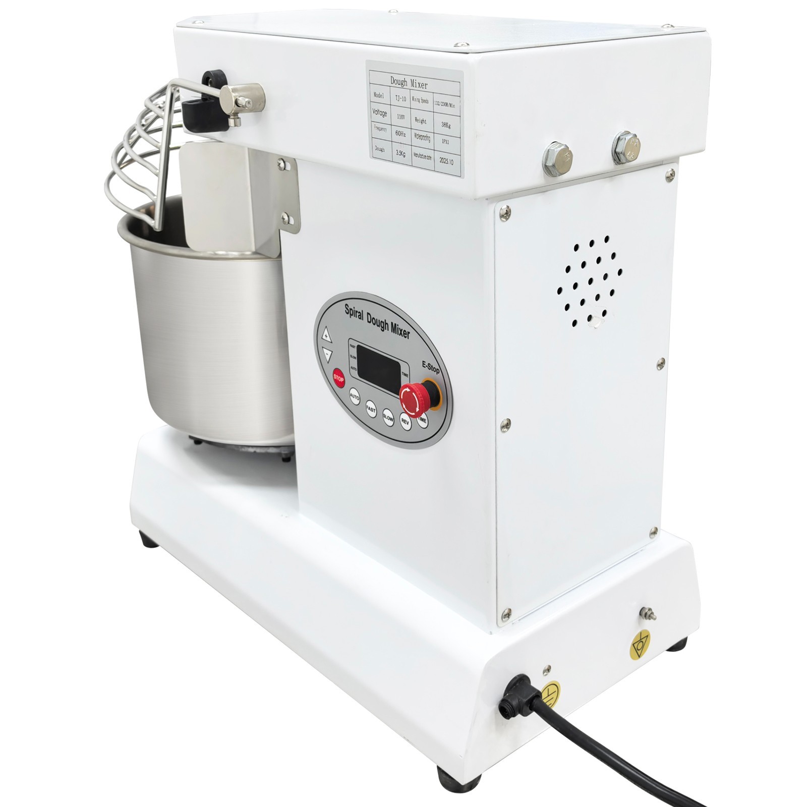 10L Double-Speed Double-Action Dough Mixer 110V Electric Dough Kneading Machine