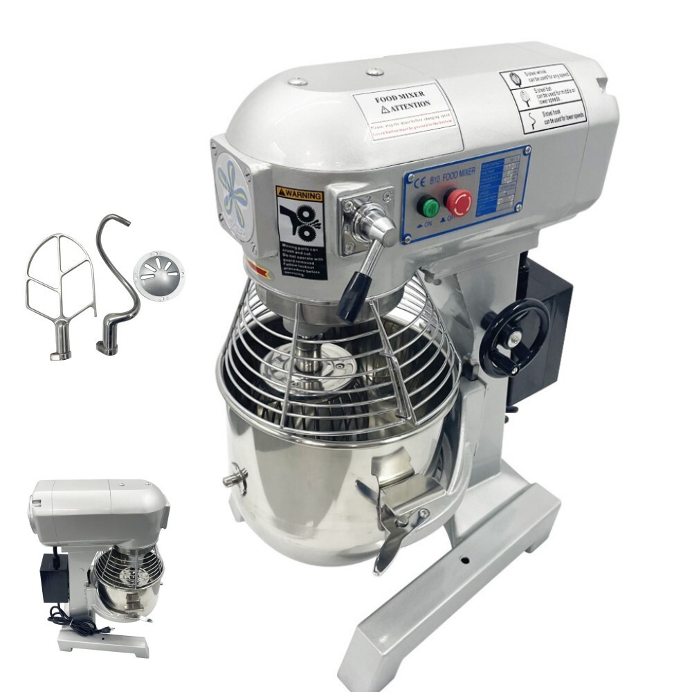 10L Commercial Mixer Dough Mixer 3 Speed with Scram 110V 450W Bakery Blender
