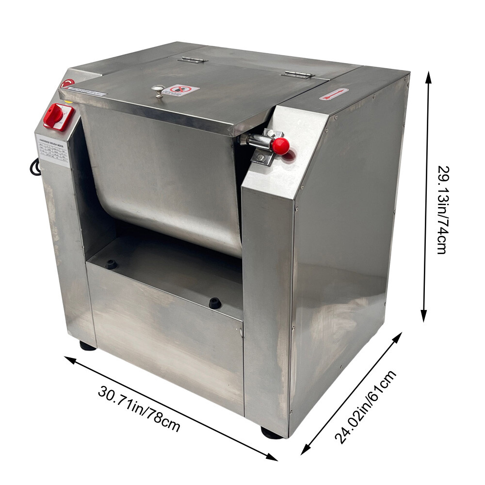 25KG Commercial Dough Keading Machine Electric Flour Stuffing Mixer Blender2.2KW
