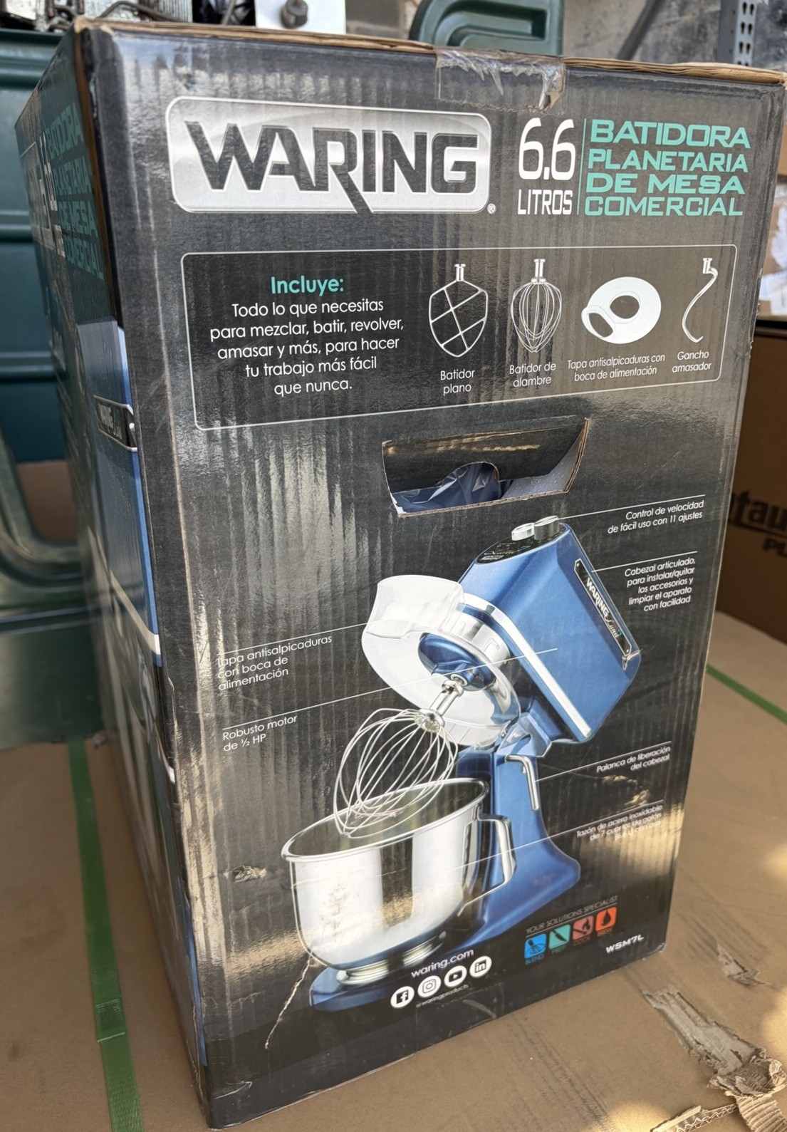 Waring Luna 7 Commercial Planetary Mixer 7 QT 11 Speed Countertop WSM7L