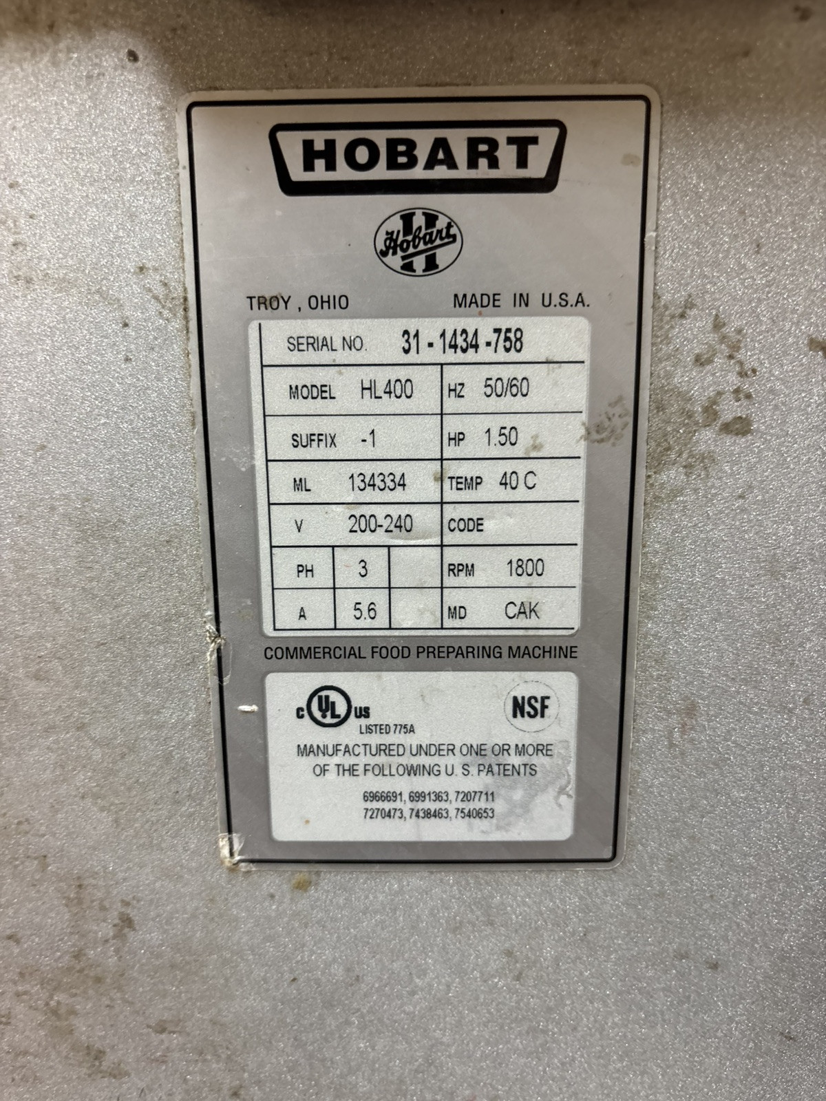 Hobart Legacy HL400 Works! Read Description