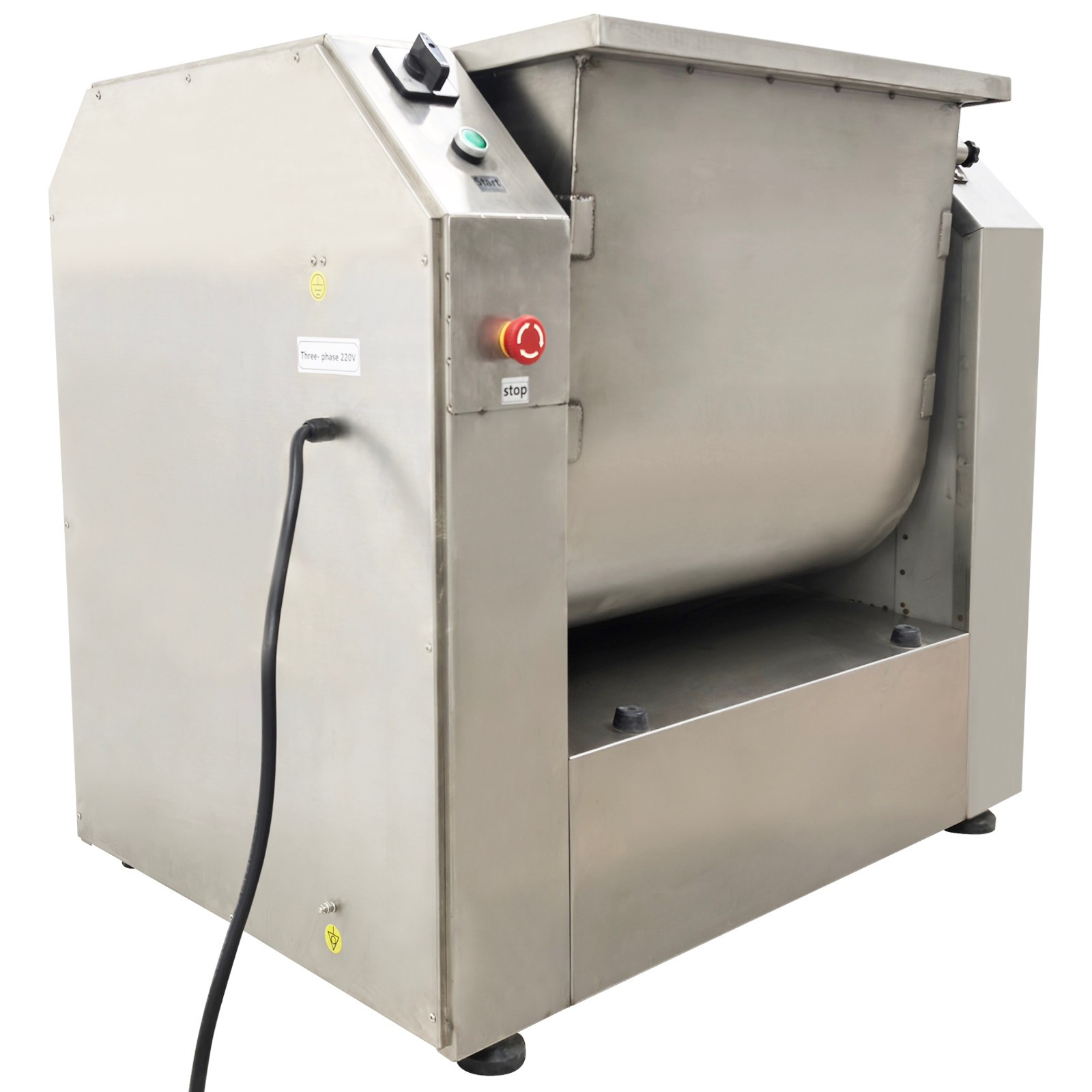 75L Commercial Electric Dough Mixer No Plug 220V 3-Phase Stuffing Mixing Machine