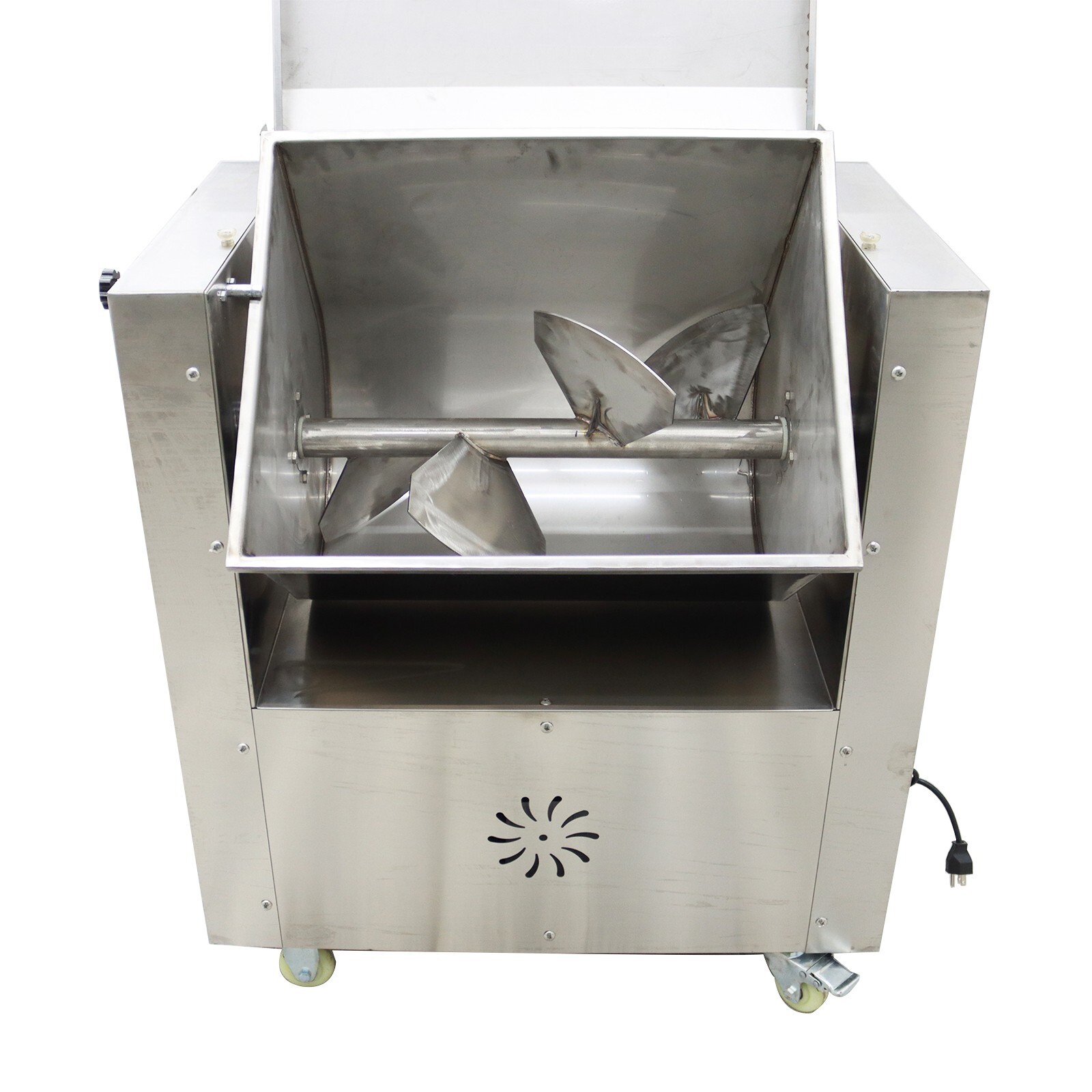 110V 15.8 gallon Electric Meat Mixer Movable Stainless Steel Mixing Machine