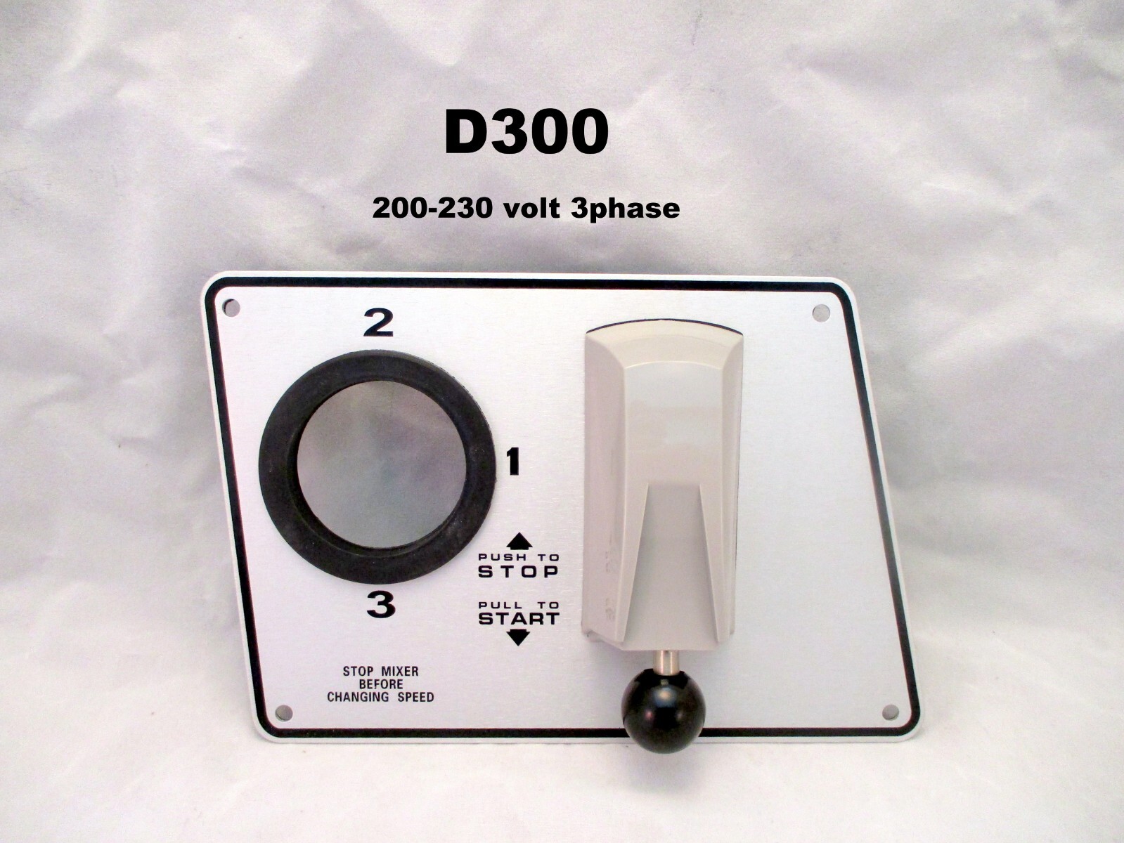 Hobart mixer switch ON/OFF (Etched) plate. Model D300 200-230 volt, 3 phase New