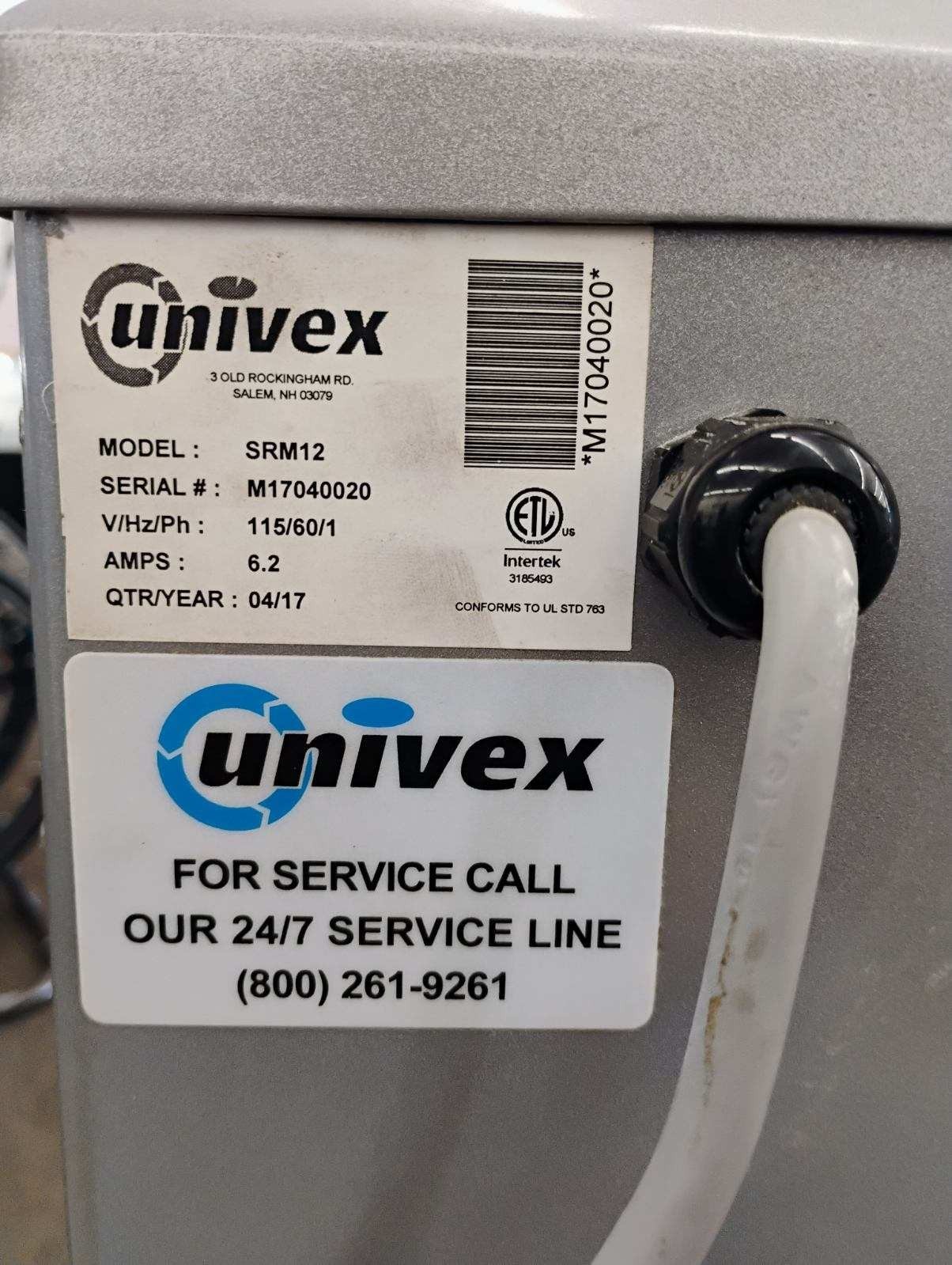 Univex SRM12 W/O Countertop 12 qt Planetary Mixer with Guard, Variable Speed,…