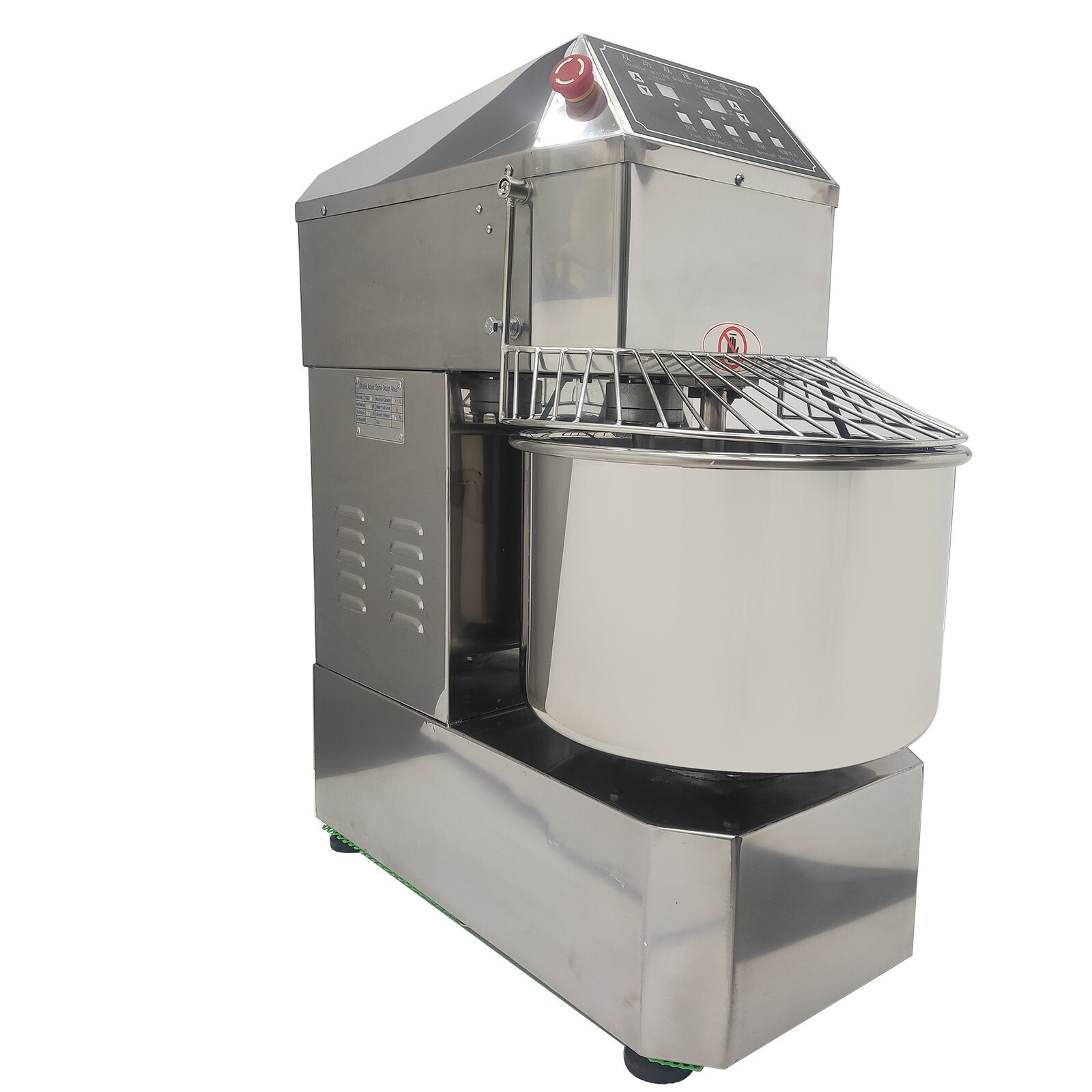 110V 30QT Double-Action Double-Speed Dough Mixer Commercial Dough Spiral Mixer