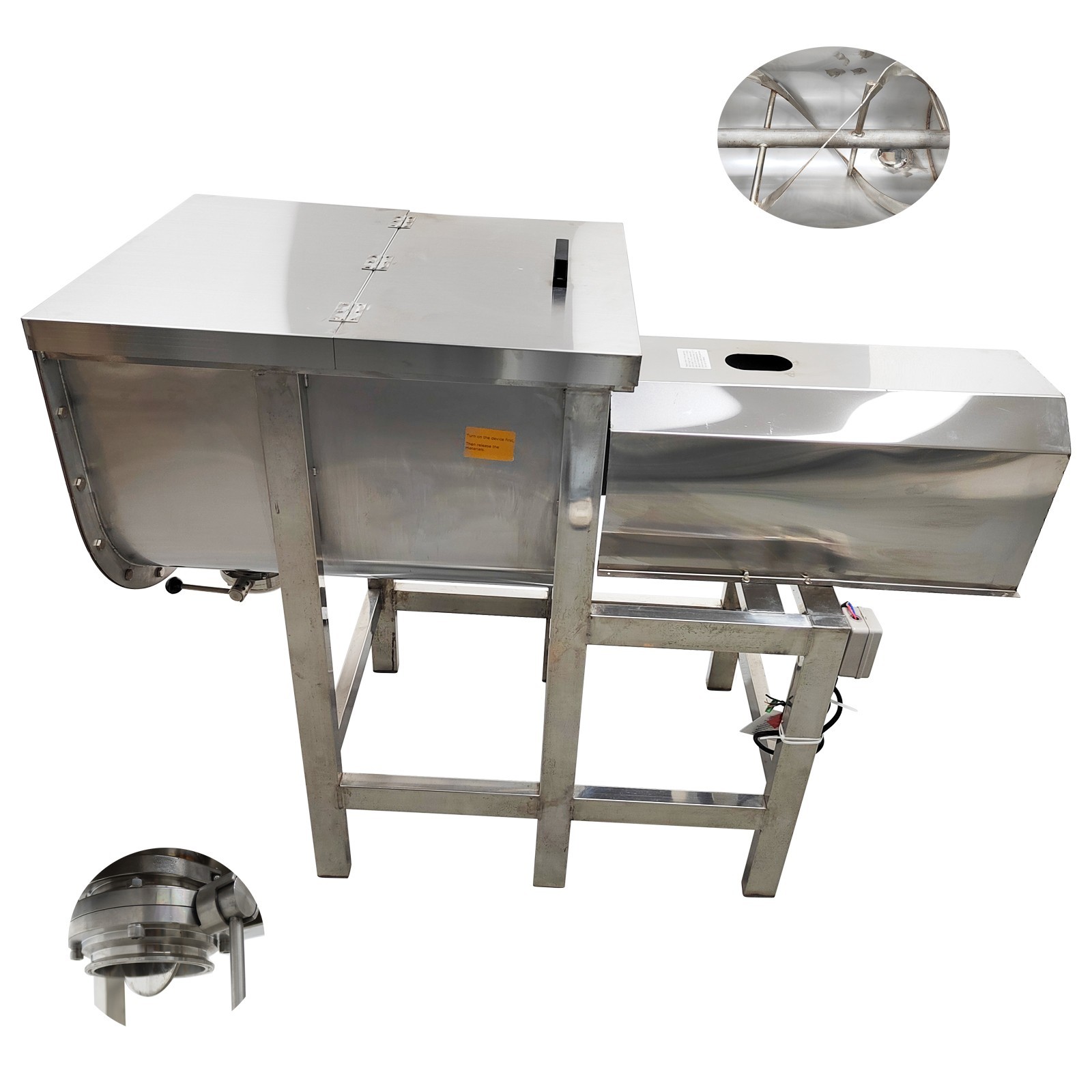 INTBUYING® 220V 220LB Capacity Dry and Wet Horizontal Mixer Blender for Industry