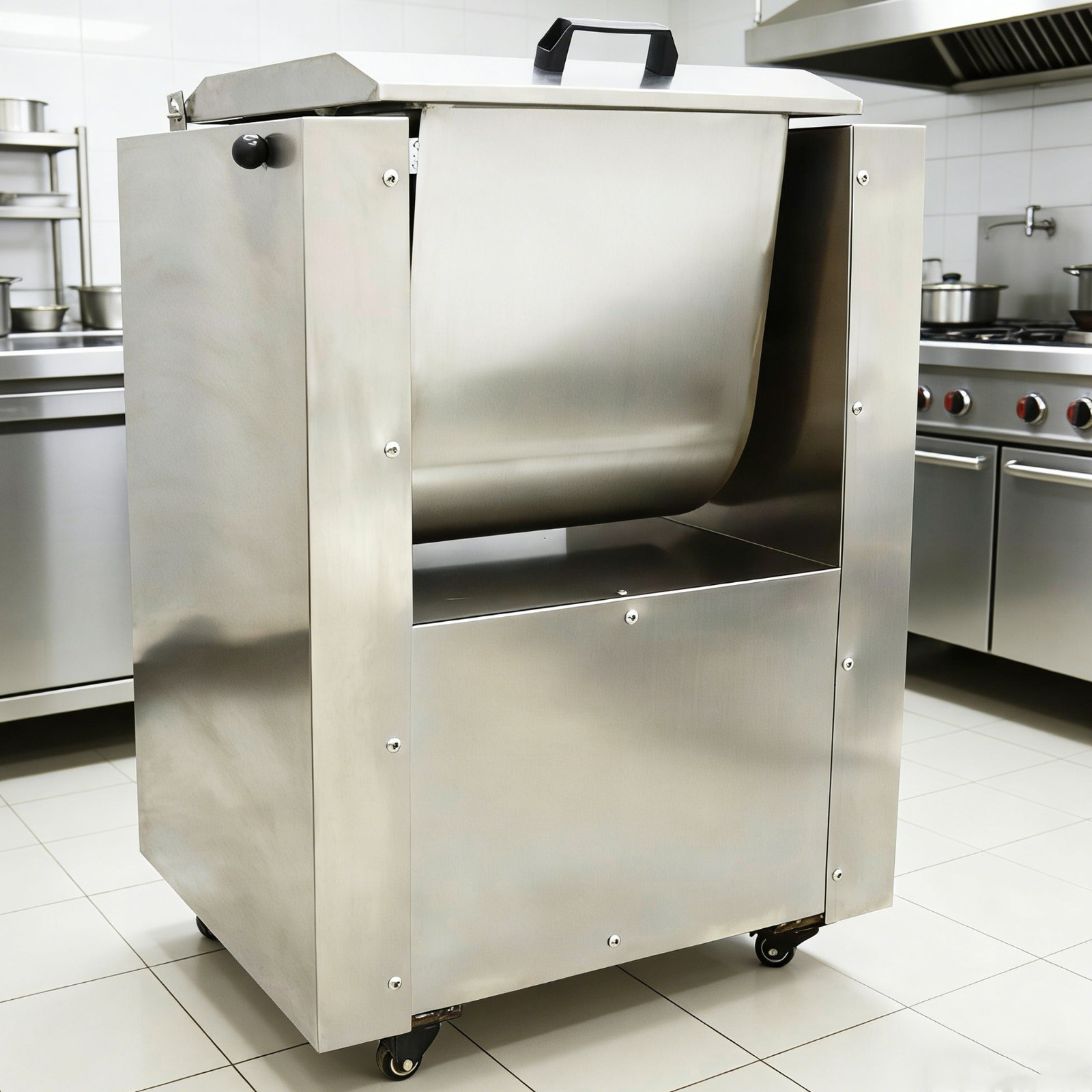 10.5 gallon/40L Electric Meat Mixer Movable Commercial Stainless Mixing Machine
