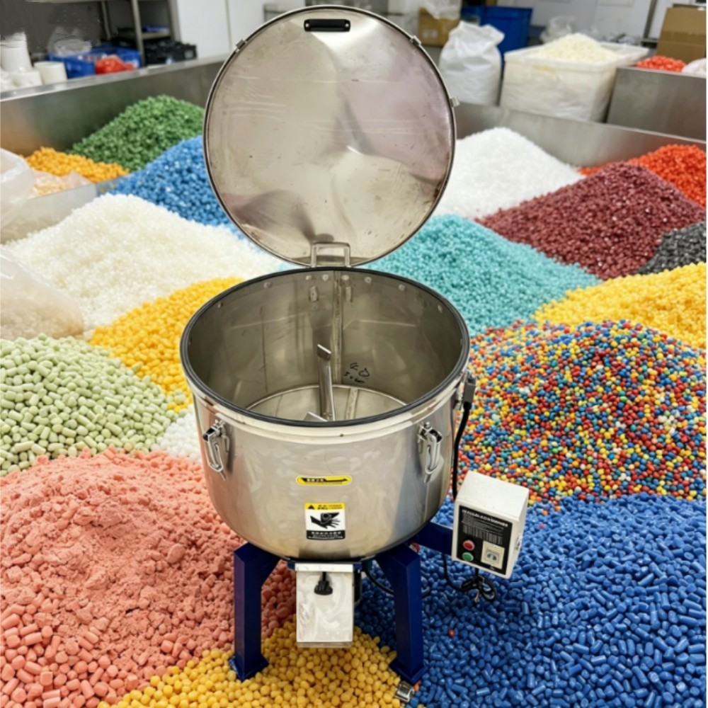 304Stainless Steel Vertical Color Mixer 220V Industrial Plastic Particle Blender