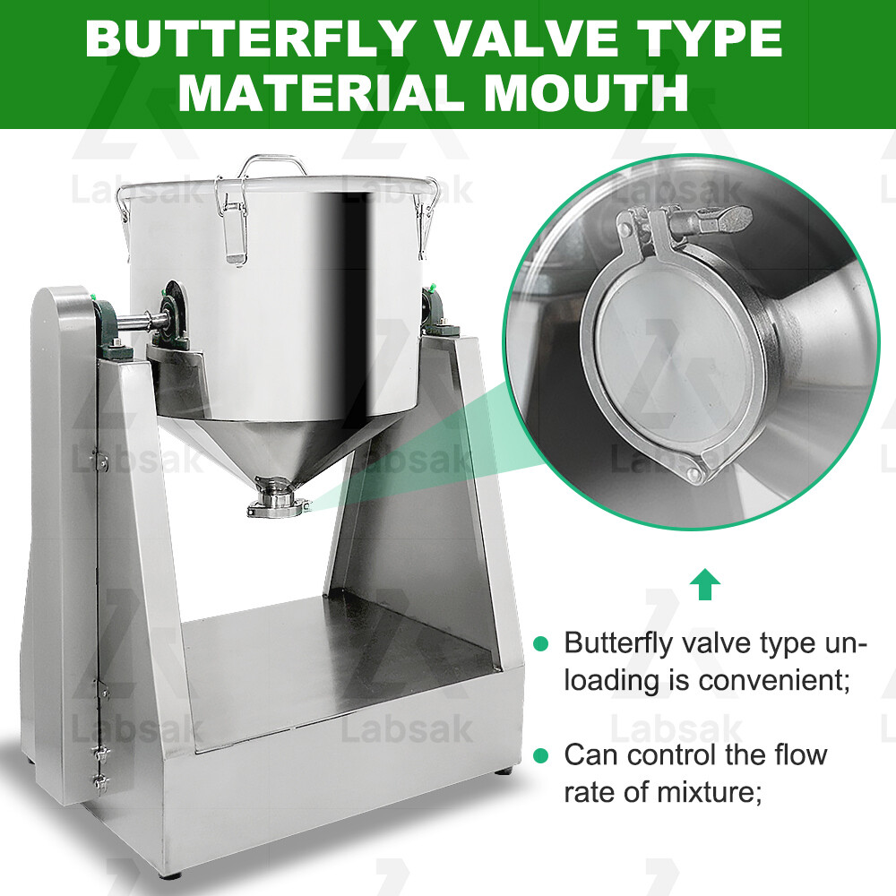 10L 110V Electric Powder Mixer Blender Lab Dry Powder Dry Dough 304 Stainless
