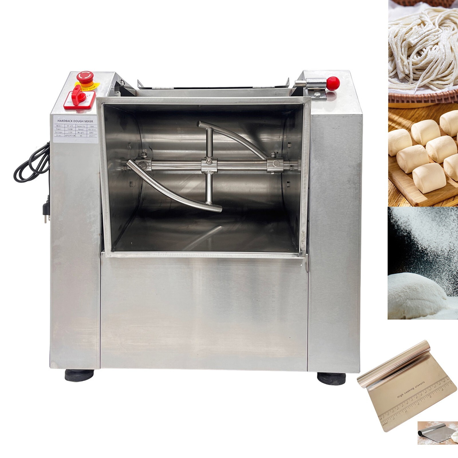 25KG Commercial 110V Electric Dough Mixer Upgrade 50QT Dough Kneading Machine