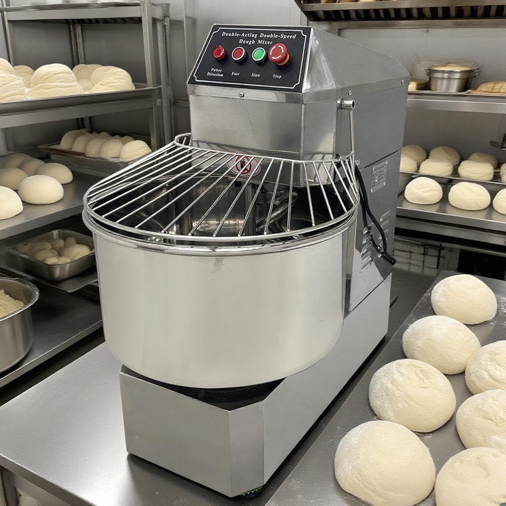 Stand Flour Mixing Machine Dough Mixer Machine Double Action Double Speed 50L Ca