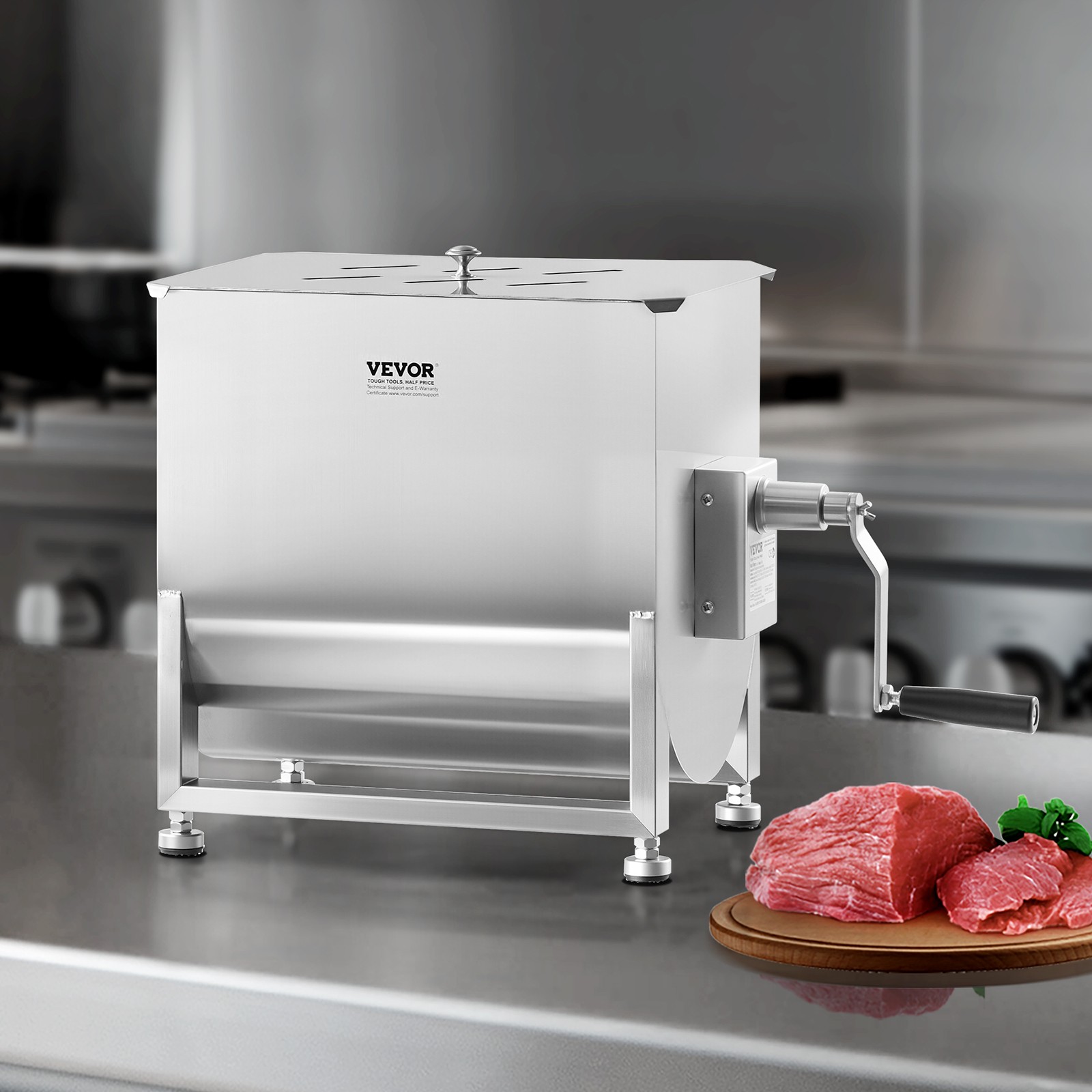 VEVOR Manual Meat Mixer 40L Fixed Tank Mixing Max 60LB for Meat Sausage Mixer