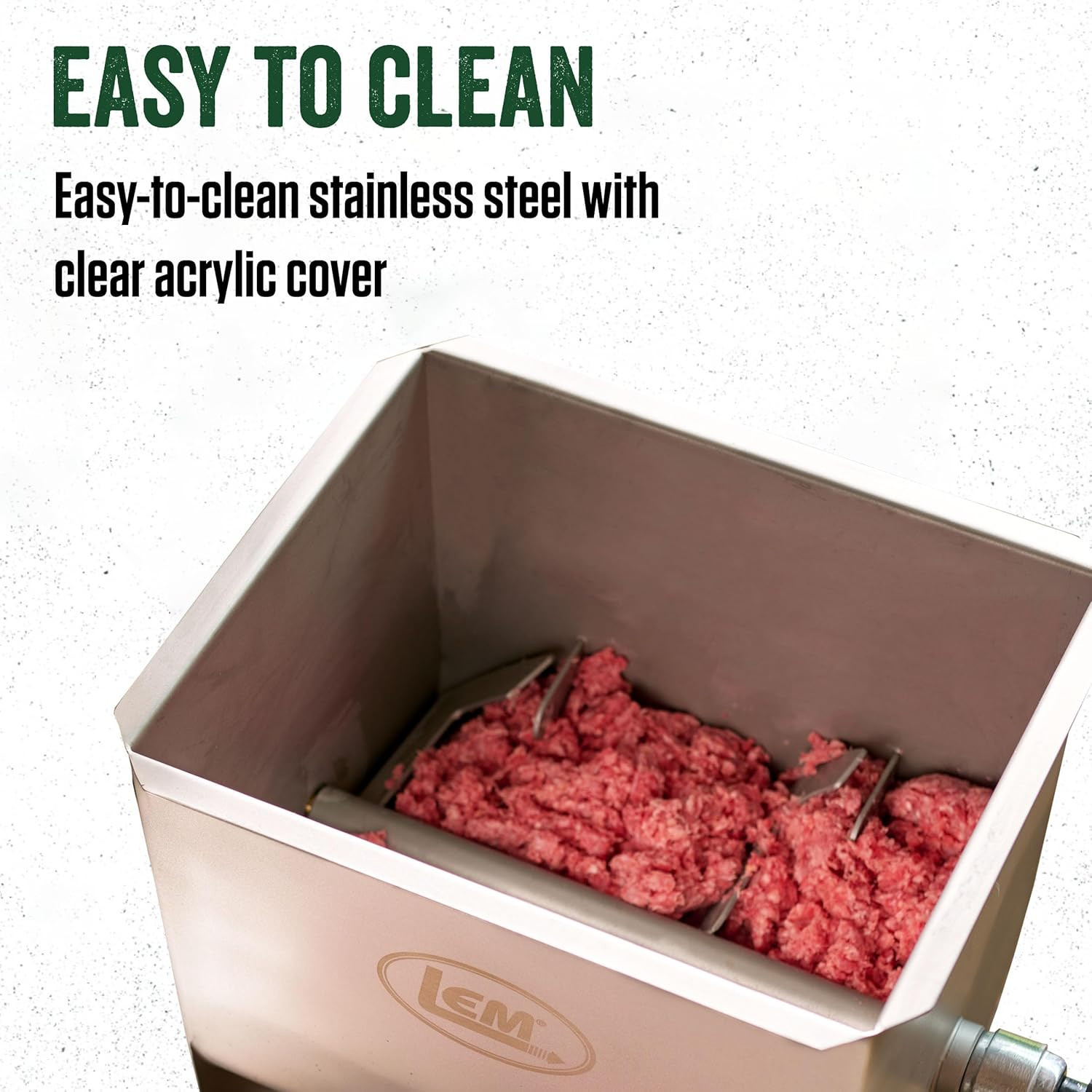 MightyBite 20lb Manual Meat Mixer – Durable Stainless Steel Design