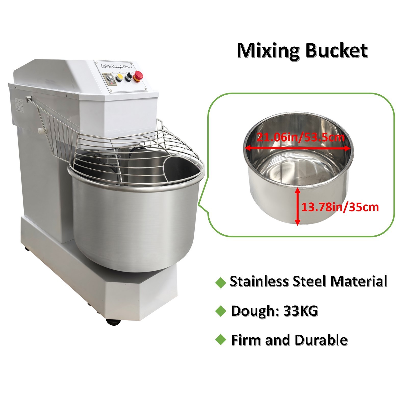 Commercial Dough Mixer Machine Double-acting Double-speed Bread Pizza Maker 220V