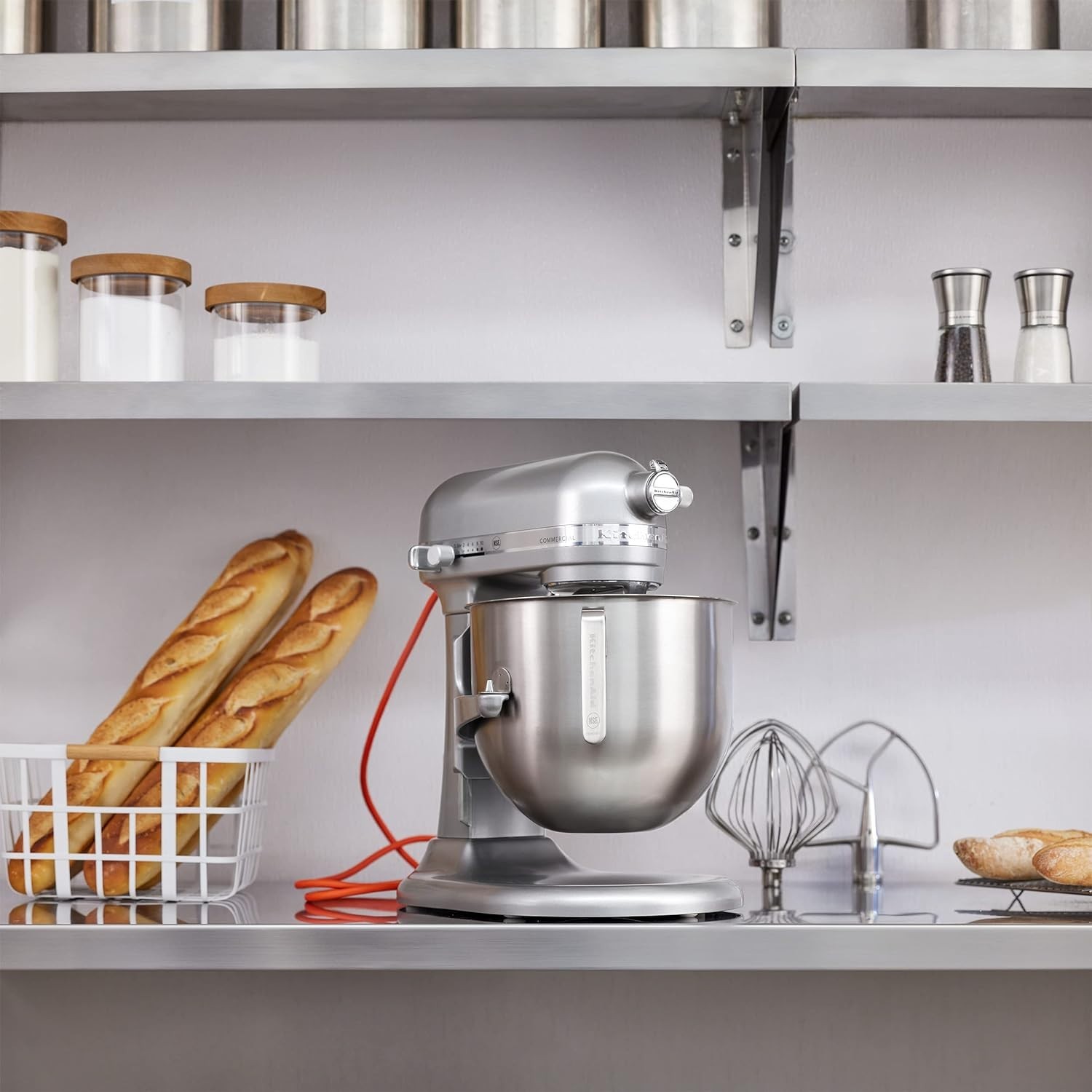 KitchenAid KSM8990CU 8-Quart Commercial Countertop Mixer, 10-Speed, Gear-Driven