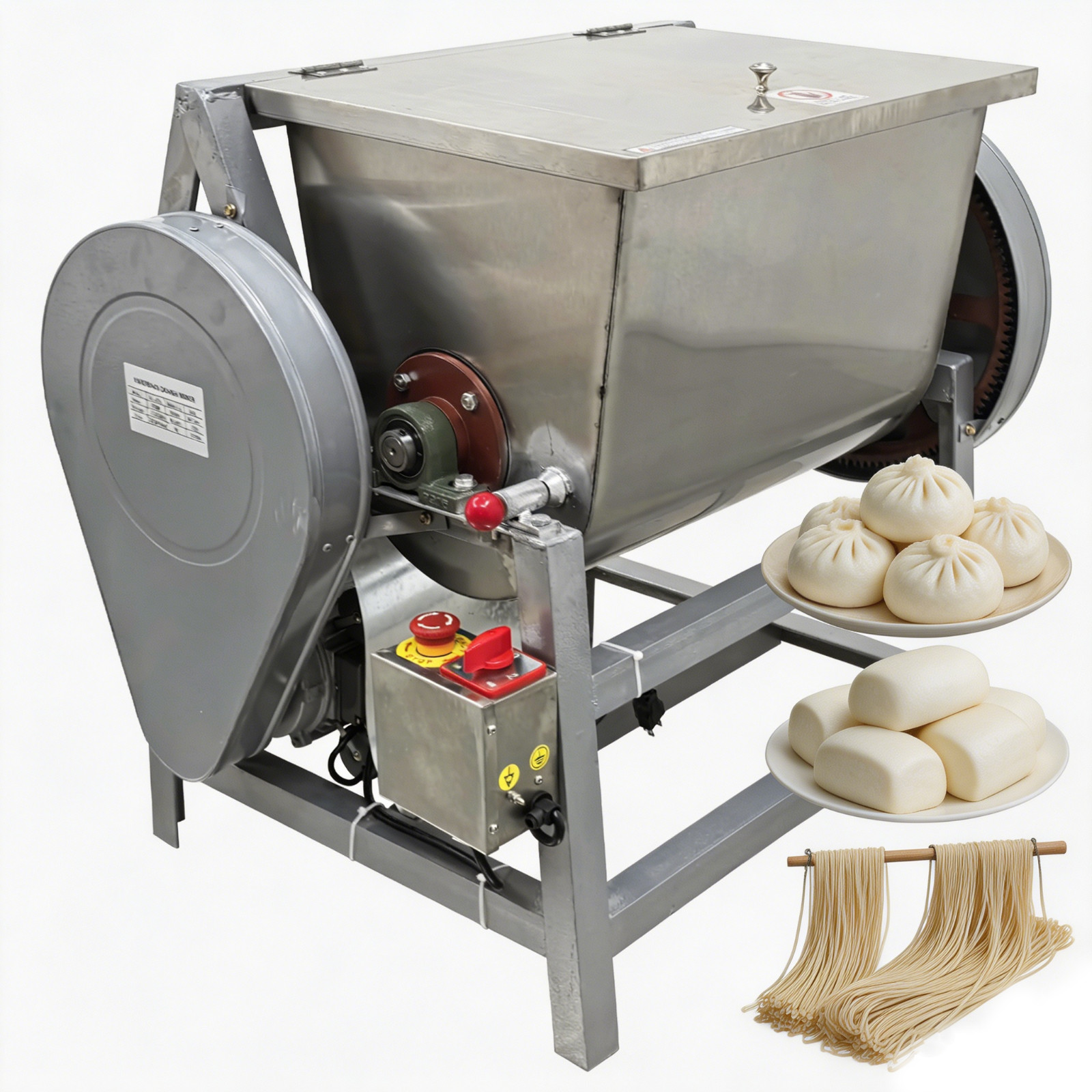 Commercial Dough Mixer 15kg/33lbs Capacity Stainless Steel Kneading Machine 110V