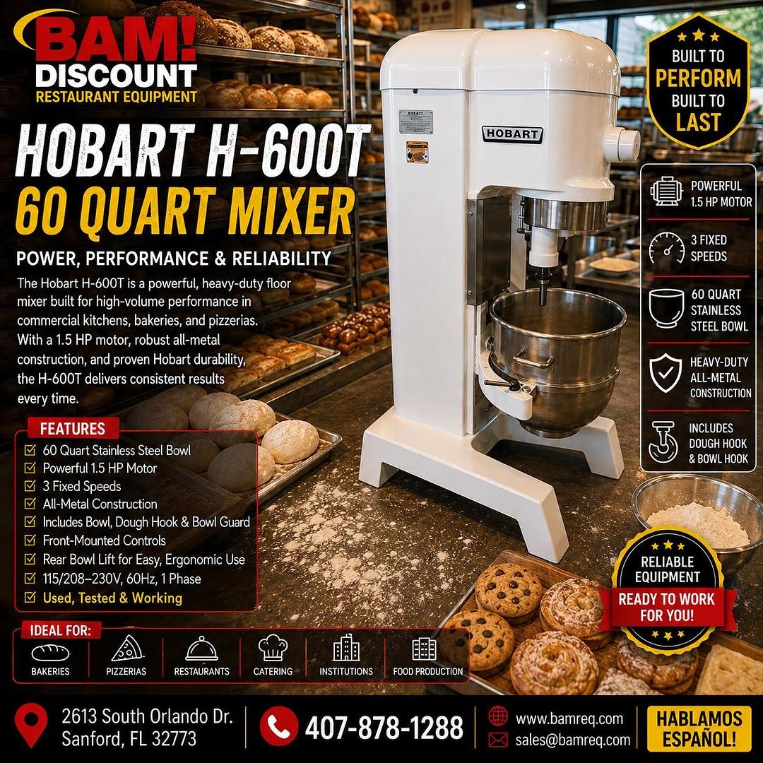Hobart H-600T 60 Qt MixerHobart H-600T 60 Qt Mixer