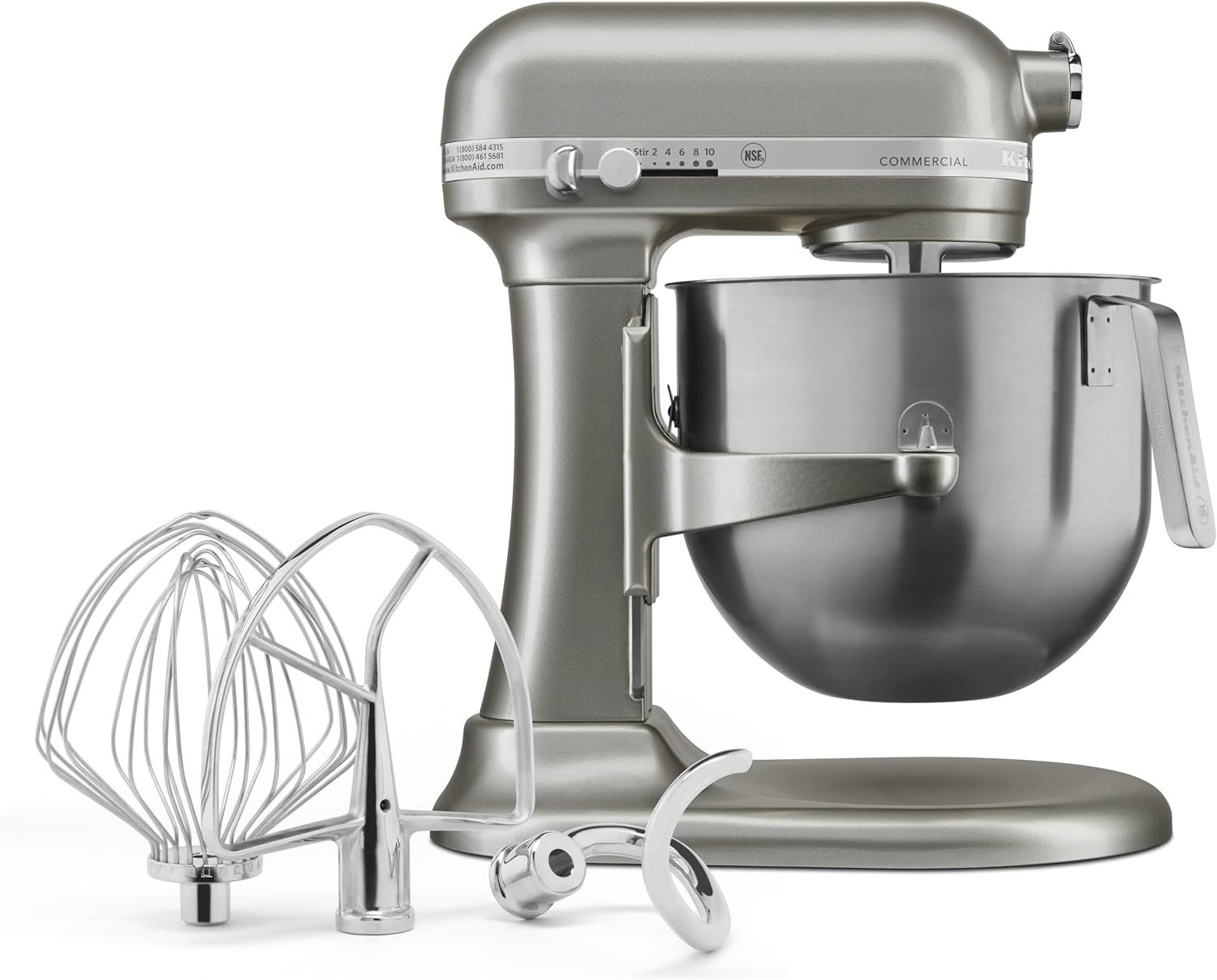 KitchenAid KSM8990CU 8-Quart Commercial Countertop Mixer, 10-Speed, Gear-Driven