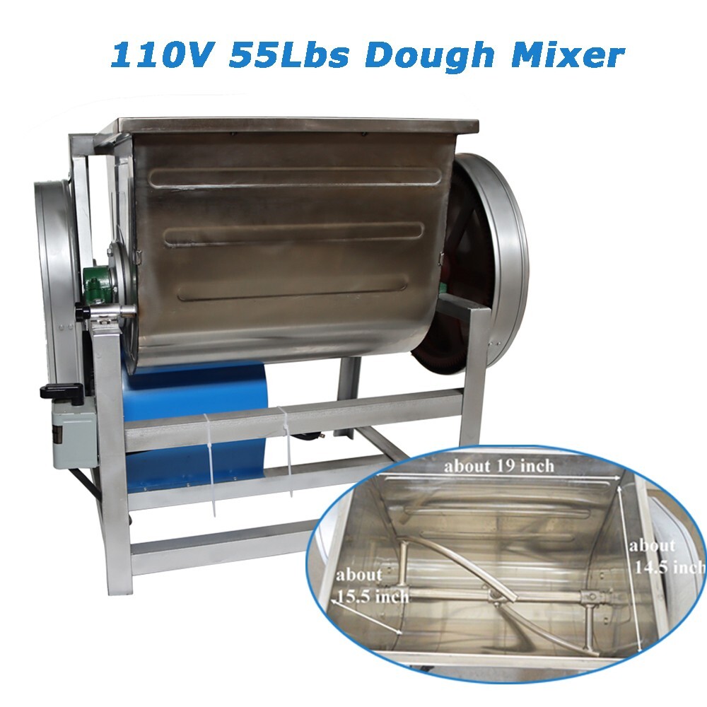 110V Electric Food Mixer Dough Maker Stainless Steel Blende Cooking Bakery Mixer