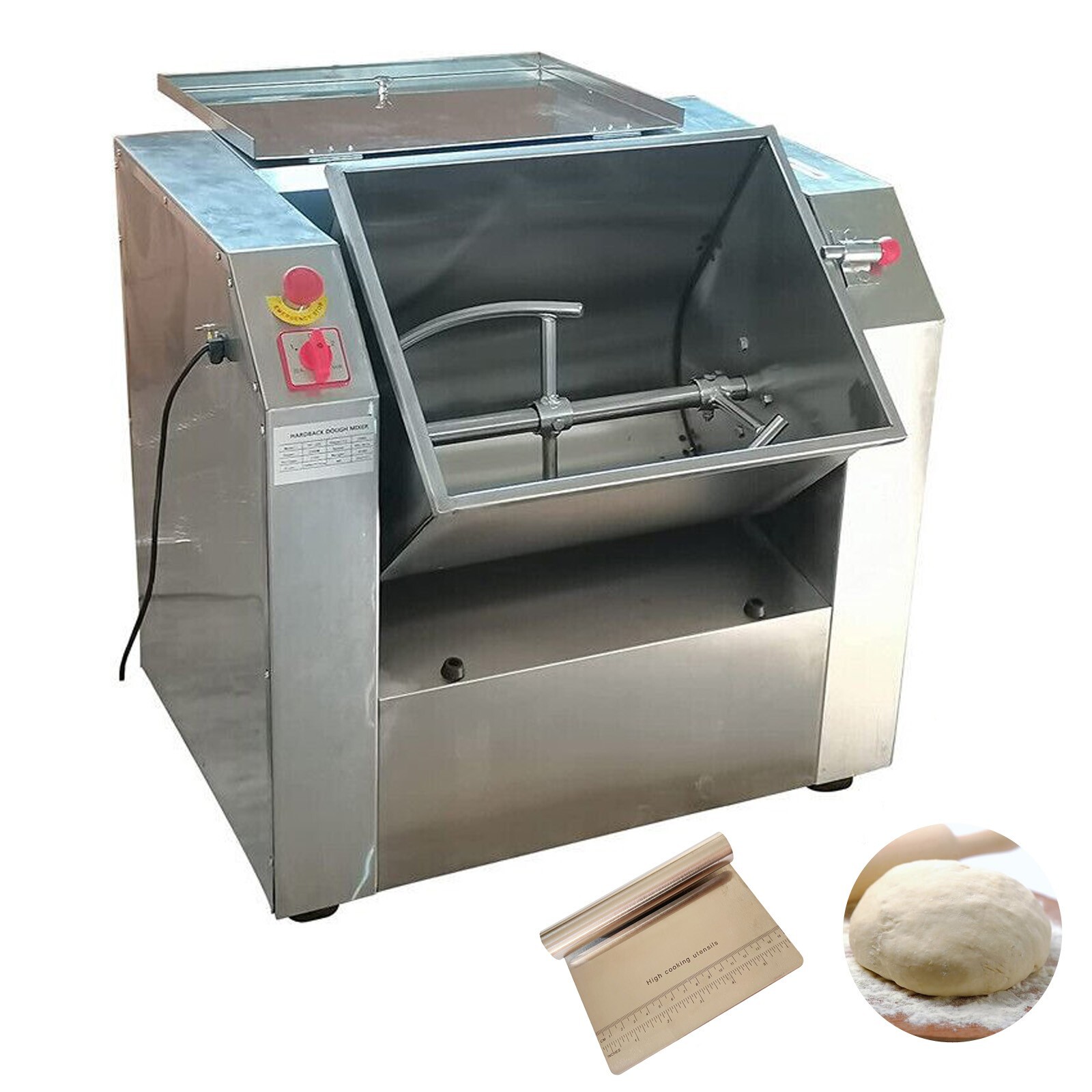 110V Commercial Dough Mixer Mixing Machine Upgrade 50QT Dough Kneading Machine