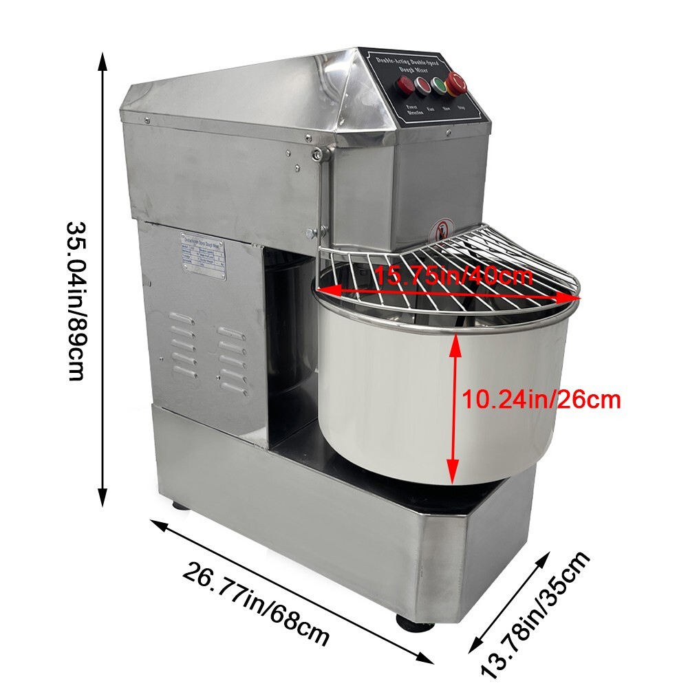 30L Dough Mixer Commercial Machine Food Preparation Electric Kneading Stainless