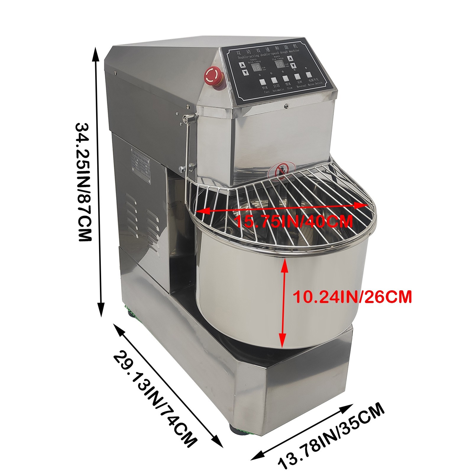 30QT Daul Action Daul Speed Dough Mixer 110V Commercial Flour Mixer Time Adjust