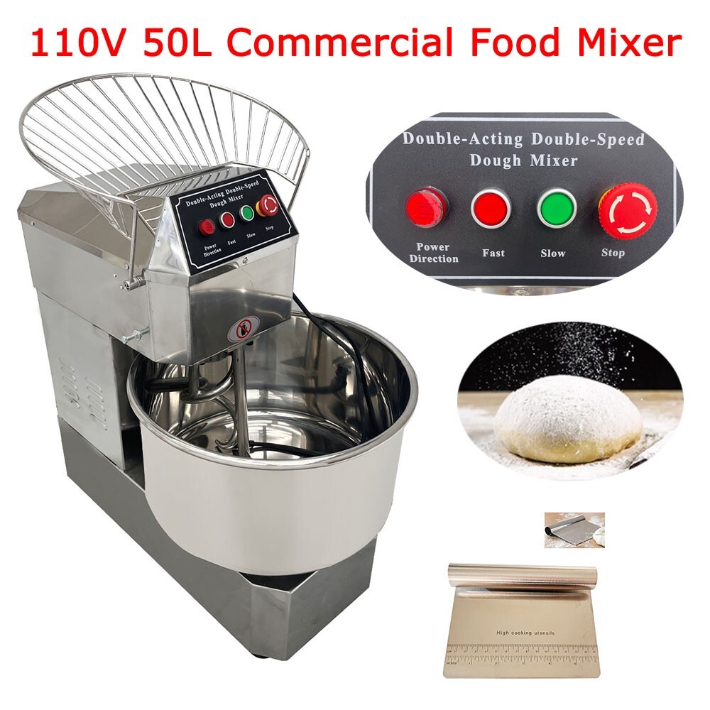 Commercial Dough Mixer 50L Dough Speed Spiral Mixer Bakery Flour Mixing Machine