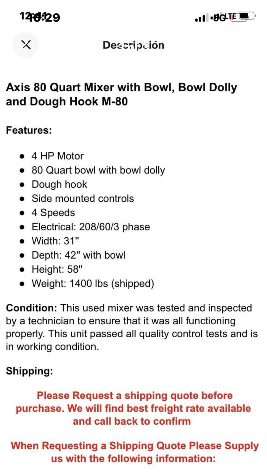 dough mixer 80 qt