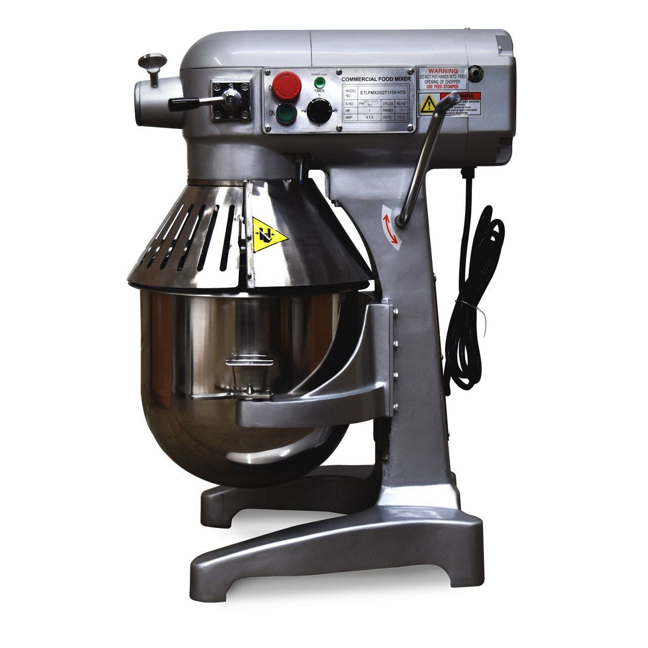3 Speed 20Qt Commercial Dough Food Mixer Gear Driven Pizza Bakery 750W *NEW*