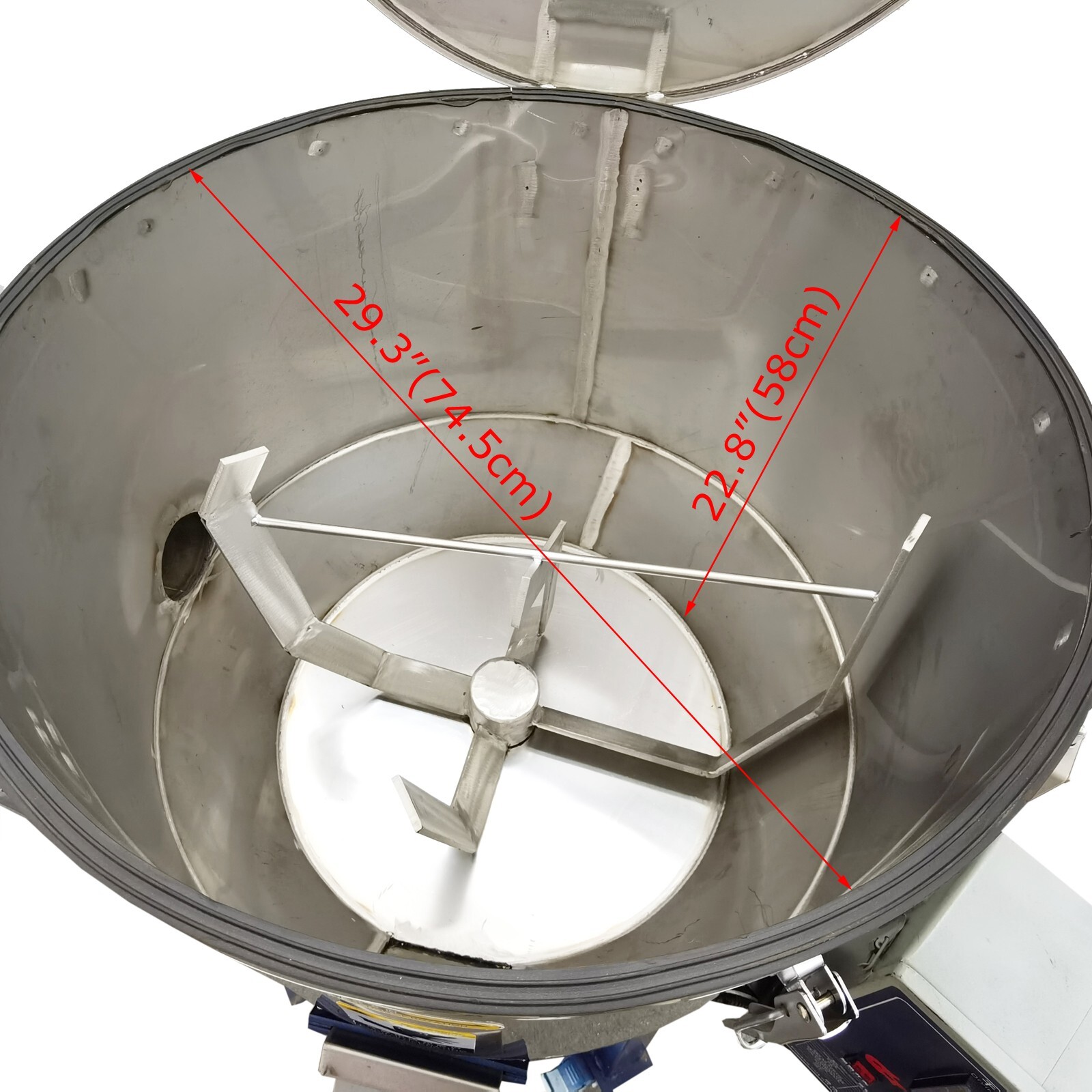 220V 4KW 220LB Vertical Color Mixer Plastic Particle Mixer with Heating Function