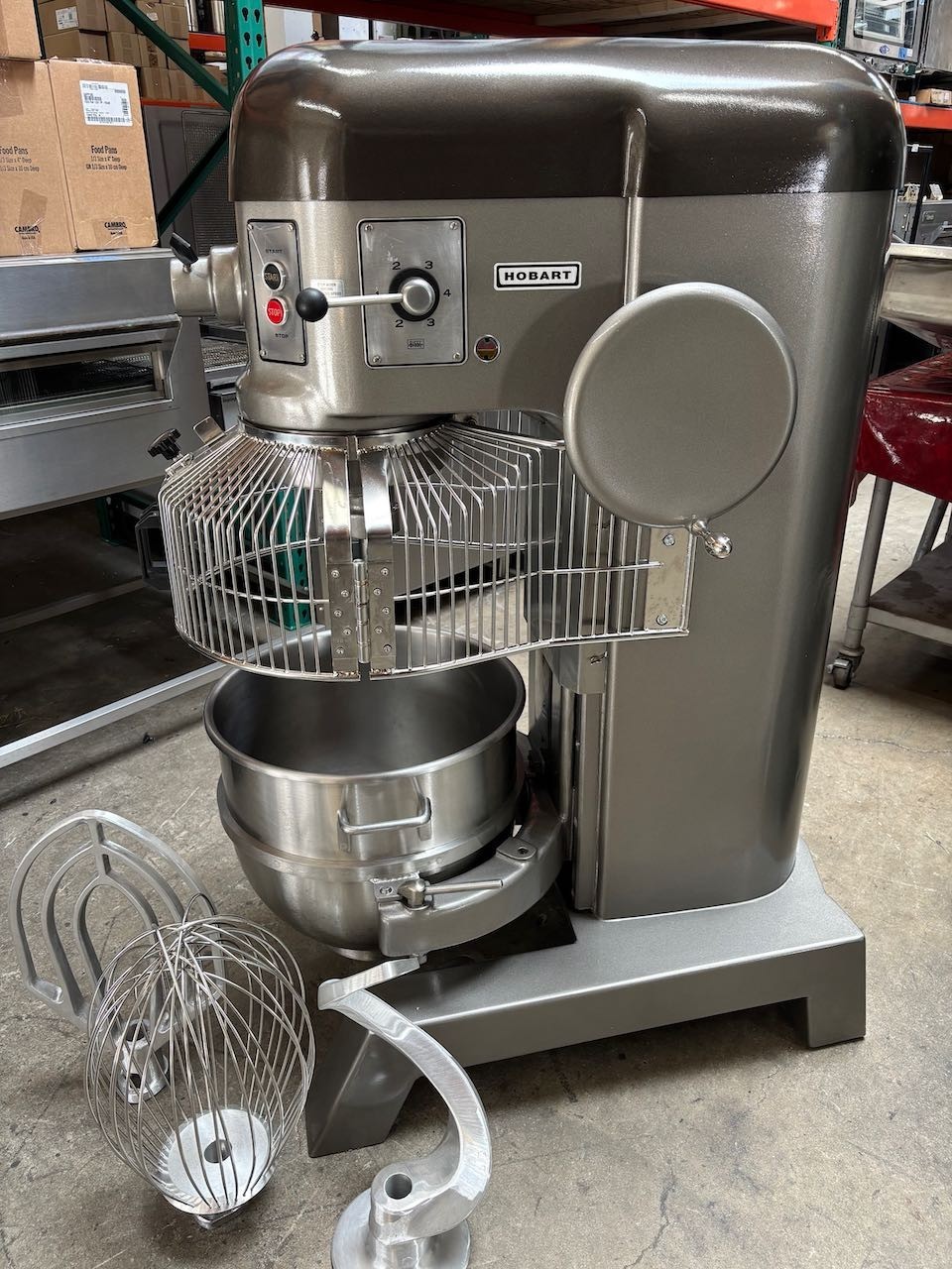 60 Quart Hobart H-600 Classic Mixer With Safety Cage Bowl Guard 208V 3 Ph 1.5 HP