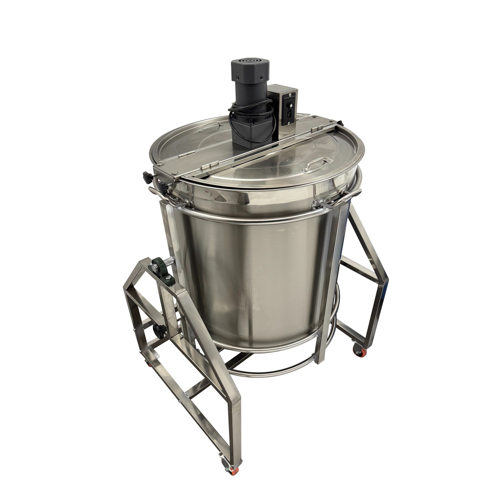 110V Automatic Electric Food Heating Stirrer Pot Stainless Steel Food Mixer