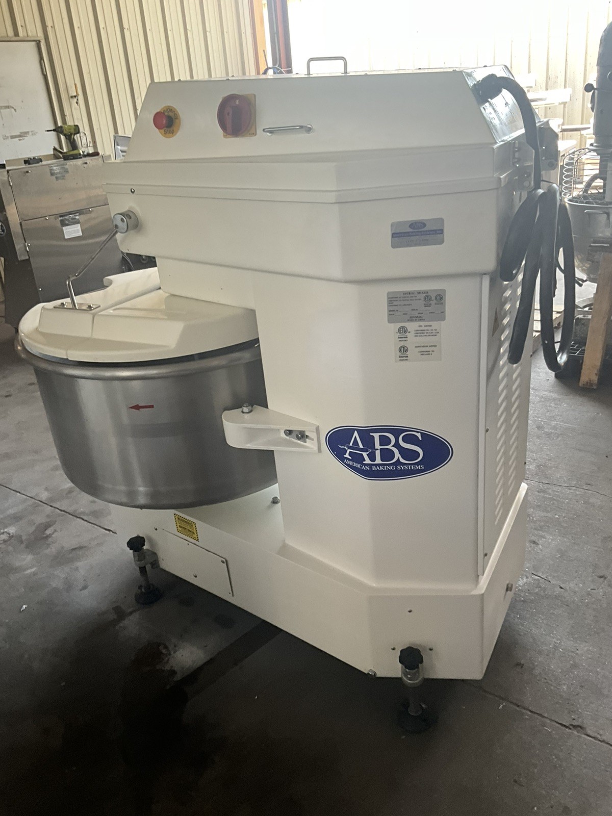American Baking Systems 200qt SPIRAL DOUGH MIXER SM-200 BAKERY 2 SPEED ABS E