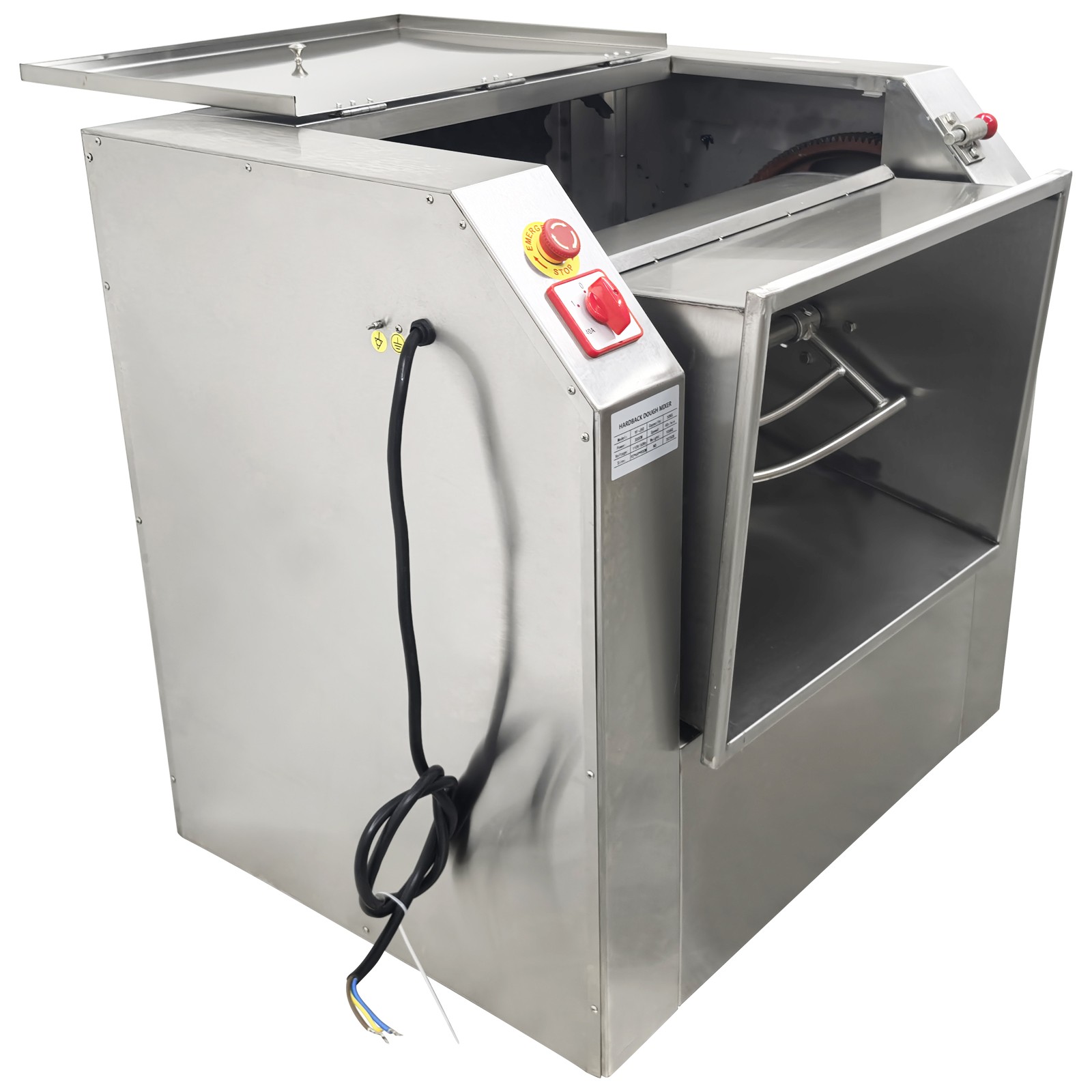 Upgraded! 50KG Commercial Dough Mixer 110V Food Mixer Flour Mixer 90° Tilt Bowl