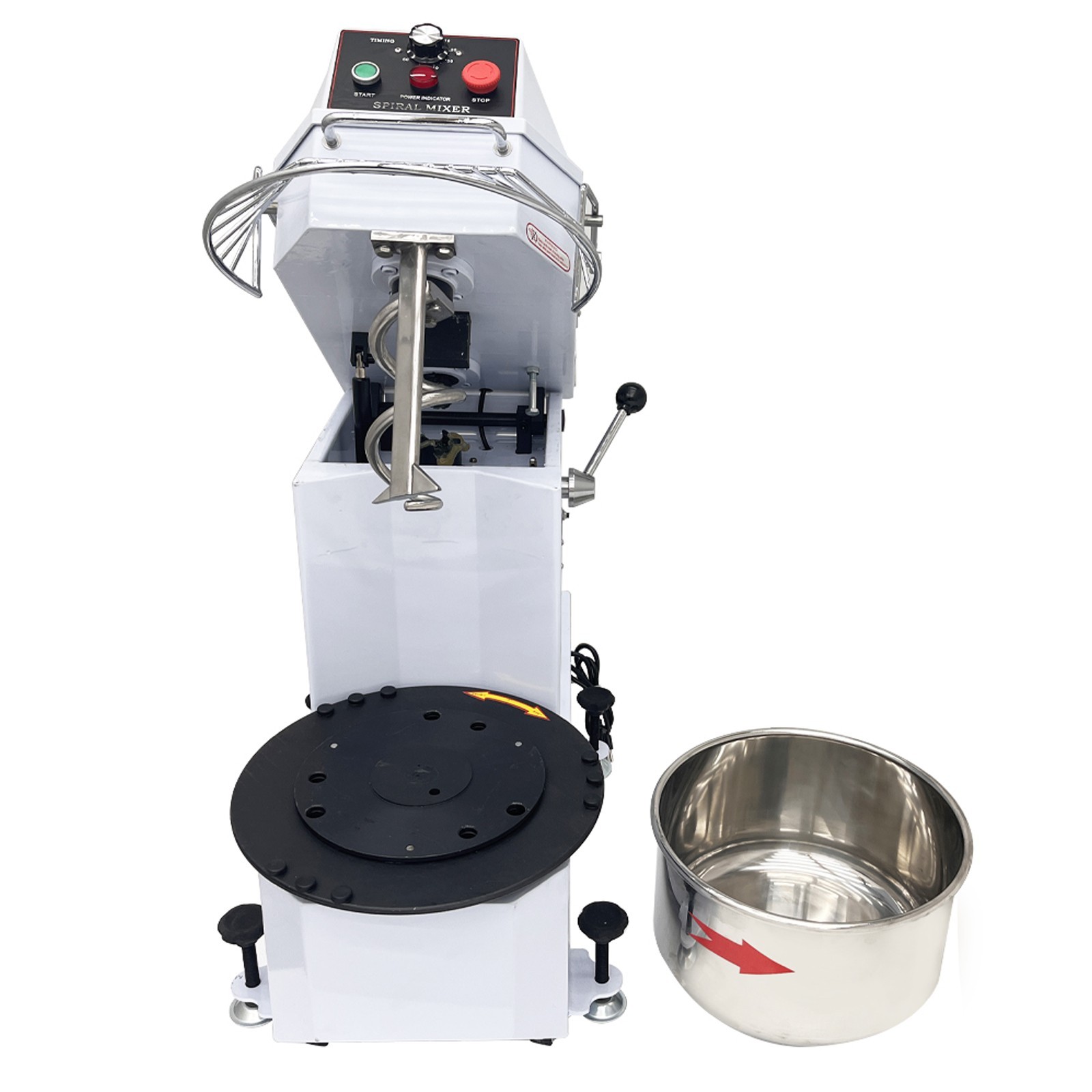 110V 20L Food Mixer Spiral Dough Mixer Flour Mixing Machine w/ Detachable Bucket