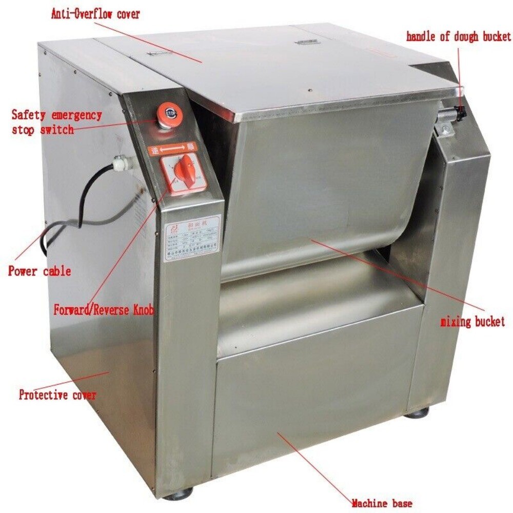 15KG Dough Blender Commercial Dough Mixer Mixing Machine 1500W 110V/220V