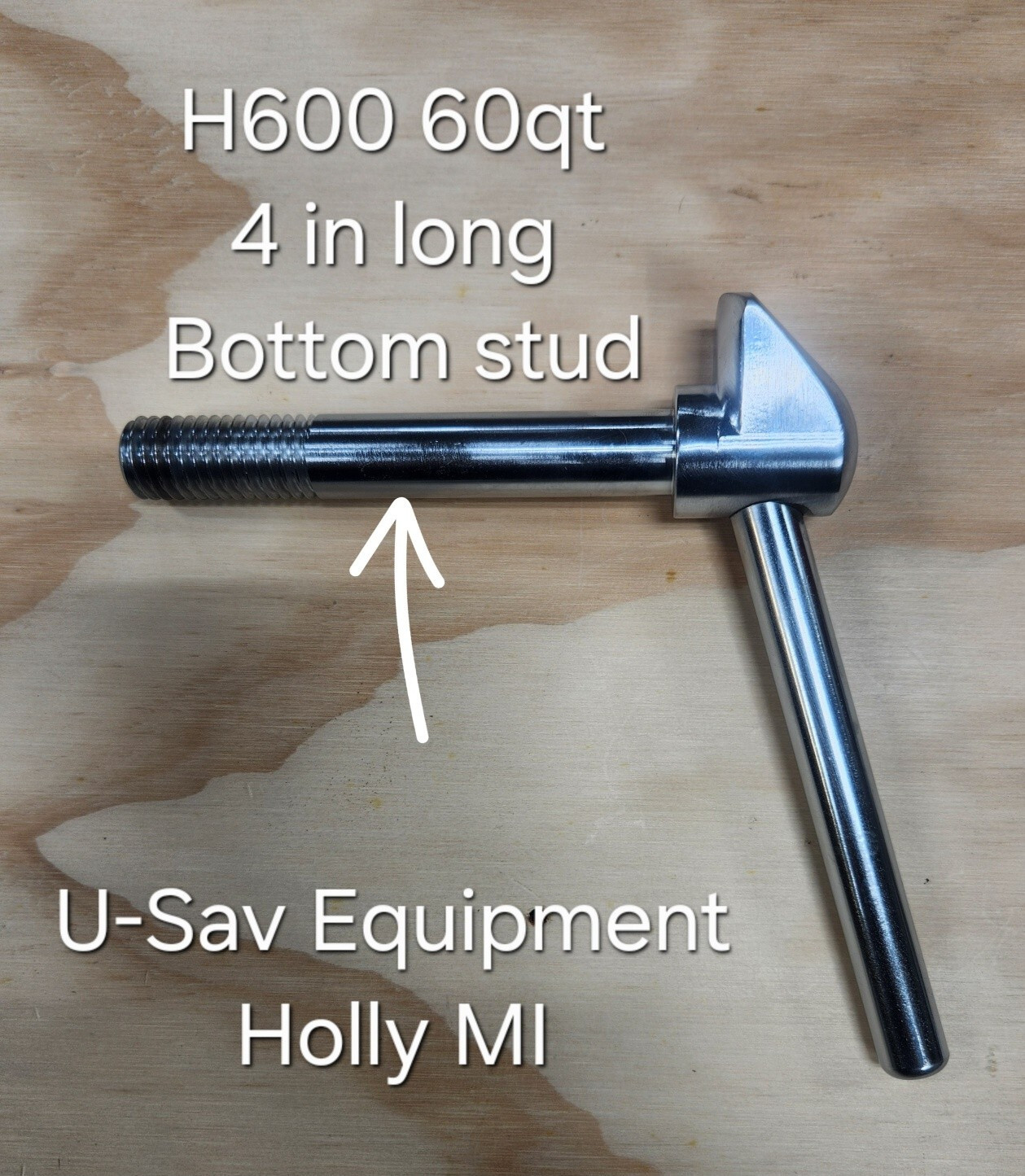 Hobart Mixer H600 4 inch long Bowl Clamp With Nut & Spring Washer 065922 one