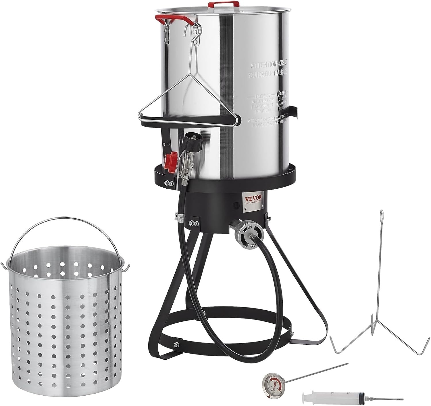 Complete 30 Quart Seafood Boiling Kit and Turkey Fryer with BPA Free Accessories