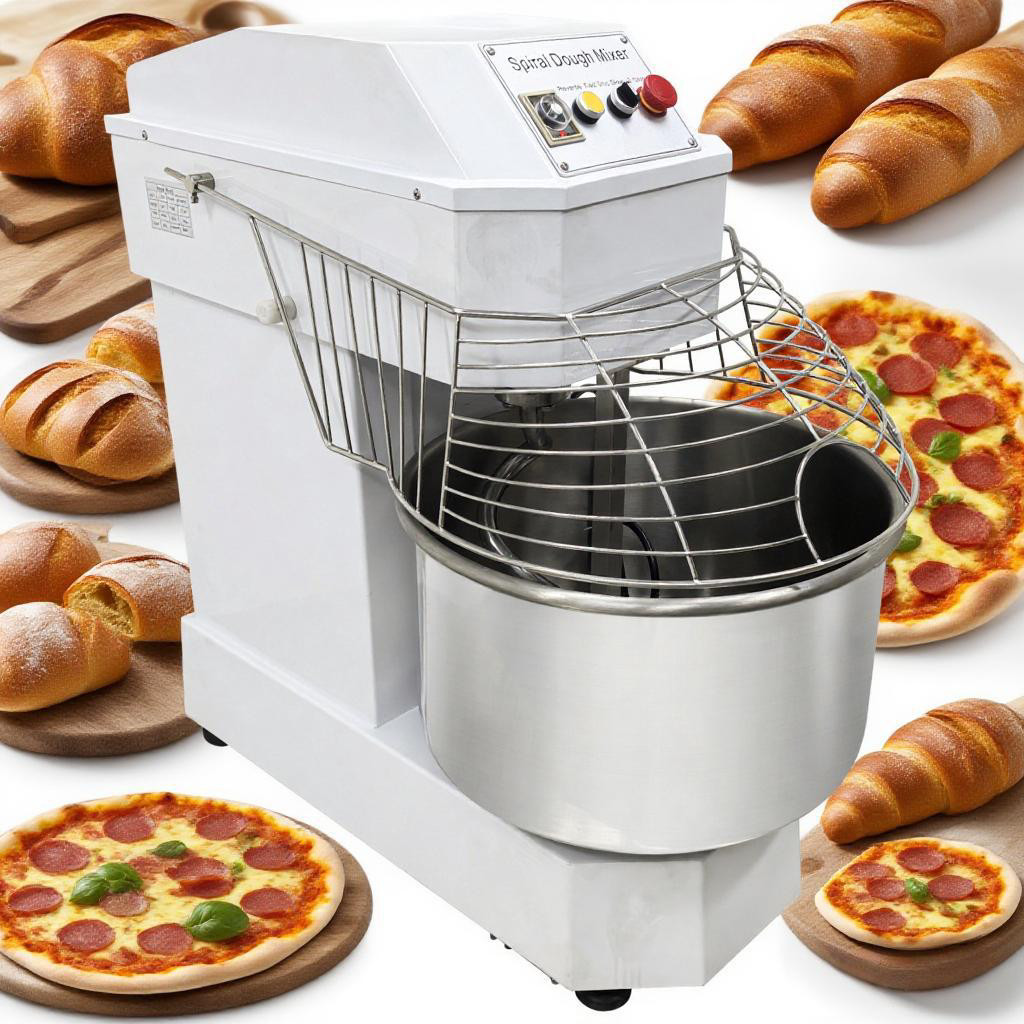 50L Dual-speed Dough Mixer 220V Variable-Frequency Kneading Mixing Machine