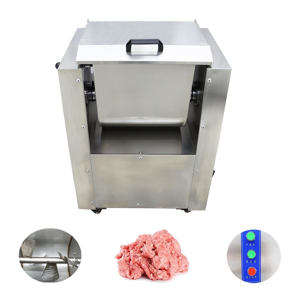 Food Process: Electric Meat Vegetable Mixer Blender 40L Stuffing Mixer Tilt Tank