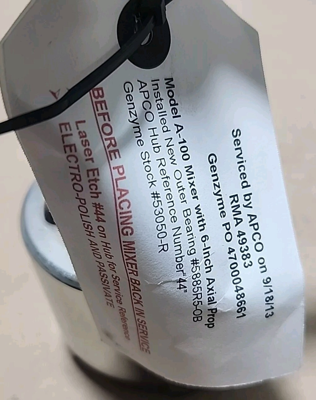 *SERVICED* SPX Lightnin A100 3-Blade Magnetic Base Agitator 6″ Axial + Warranty!