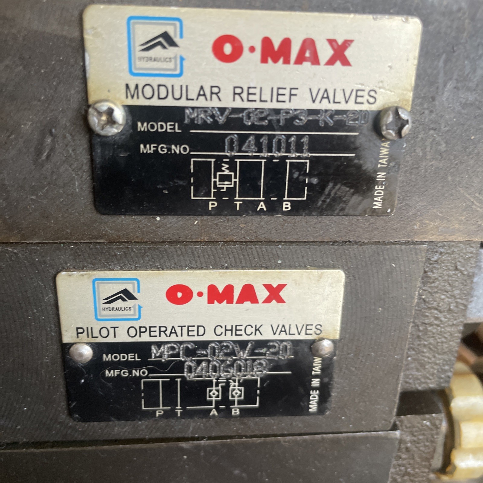 O-Max Stack Hydraulic Valves For ABS Spiral Mixer