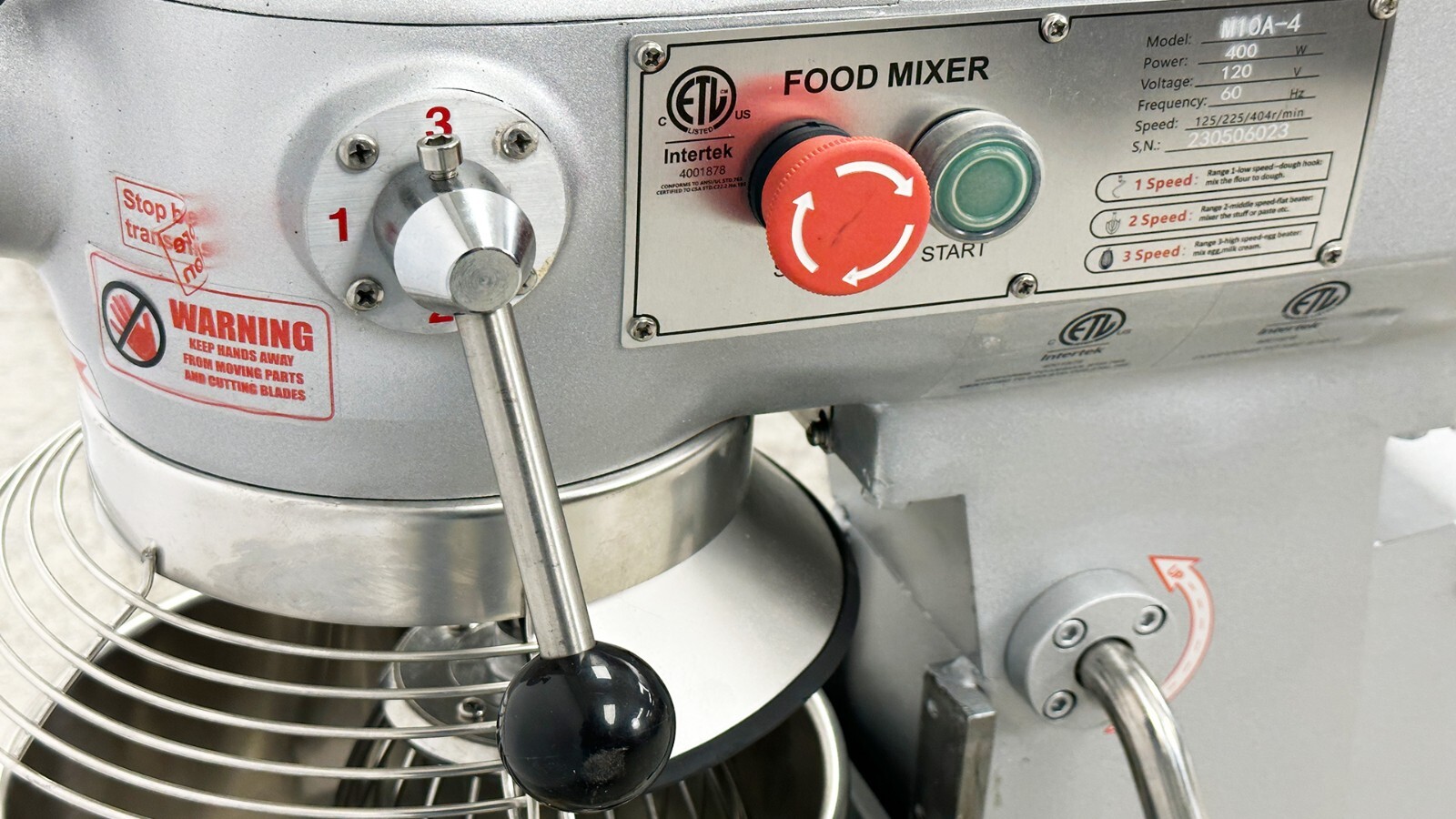 NEW 10 QT Dough Mixer Machine Countertop Bakery Kitchen Equipment 110V NSF ETL