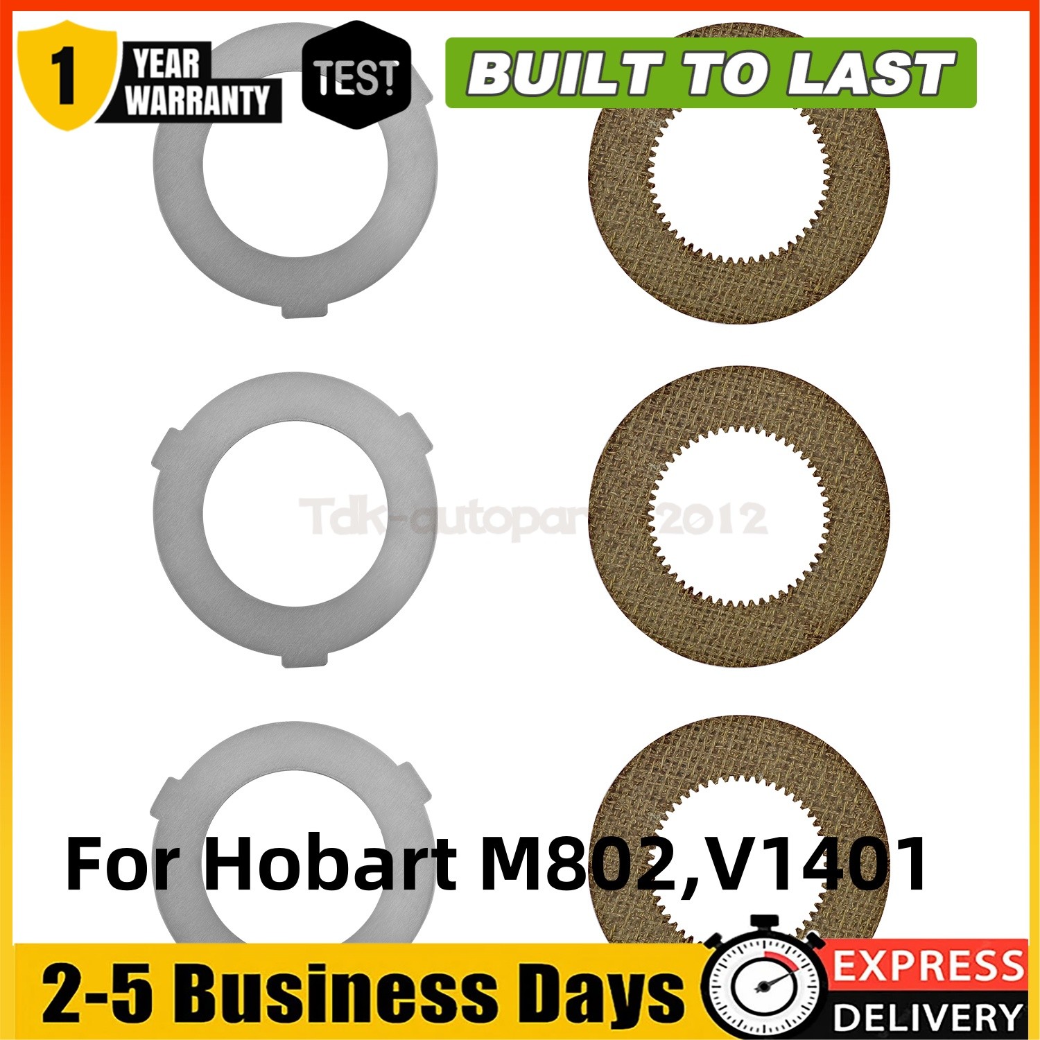 3PCS Inner and 3PCS Outer Clutch Disc 873117 064432 for Hobart Mixer M802 V1401