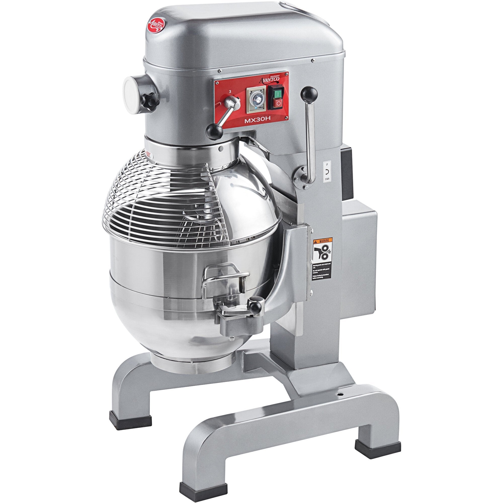 30 Qt. Planetary Floor Mixer with Guard & Standard Accessories – 120V, 1 3/4 hp
