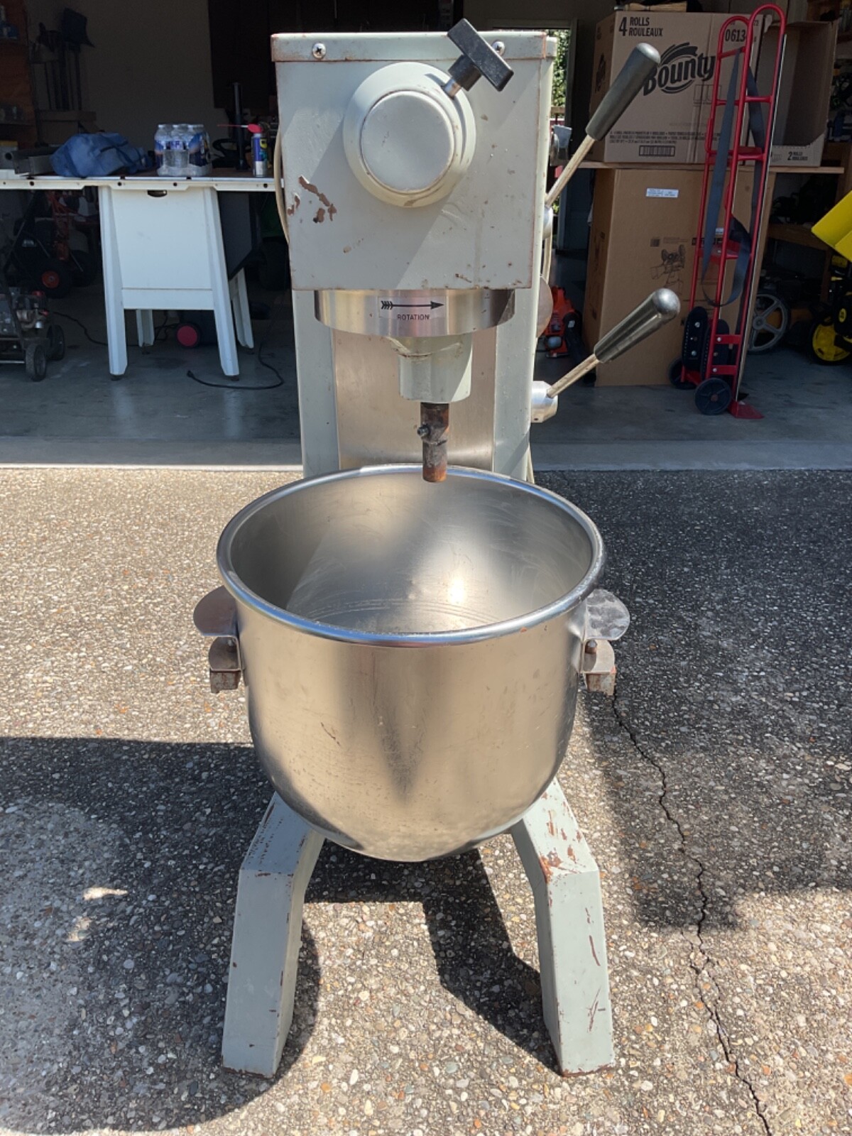 univex 30 qt mixer w/dough hook 2 bowls pizza dough doughnuts